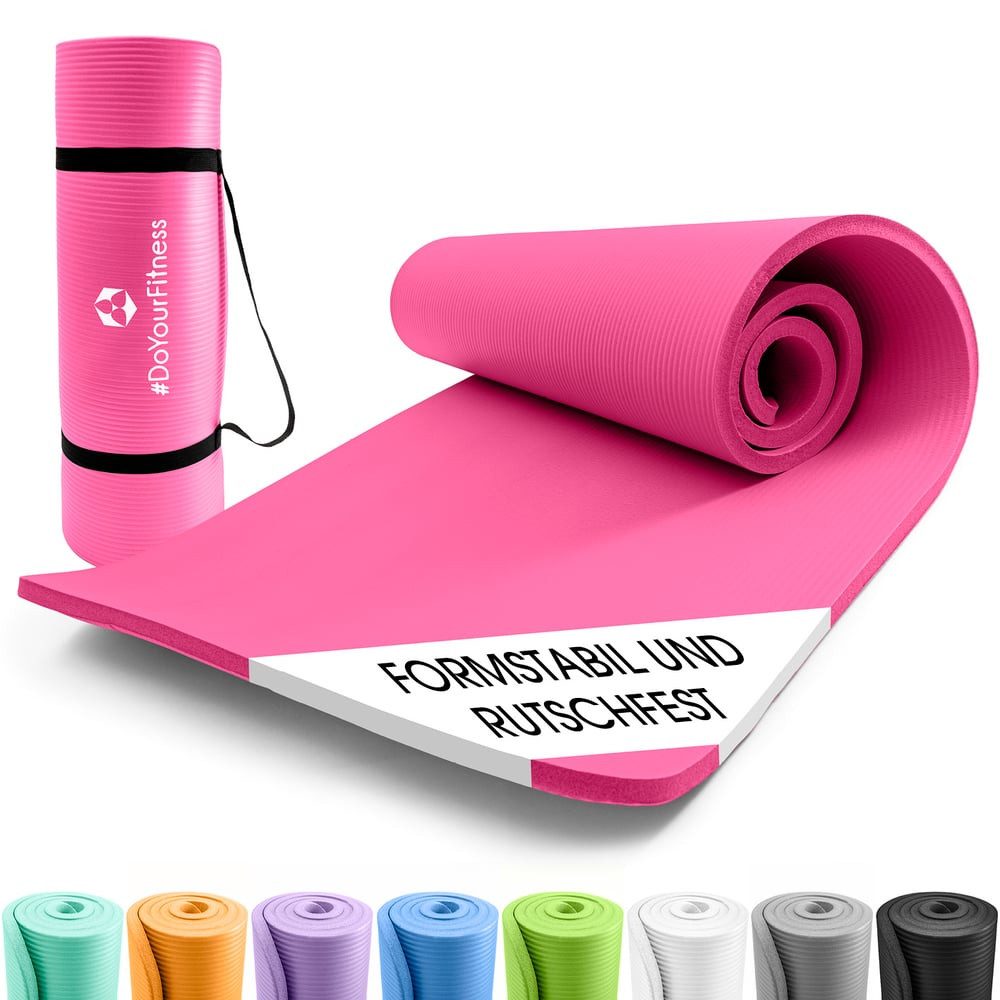 #DoYourFitness Yogamatte rutschfest, Für Einsteiger und Fortgeschrittene (1-St), Gelenkschonende Gymnastikmatte, 183cm x 61cm [Indoor/Outdoor]