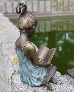 Bronzeskulpturen Skulptur Bronzefigur Mädchen mit Buch Wohndekoration