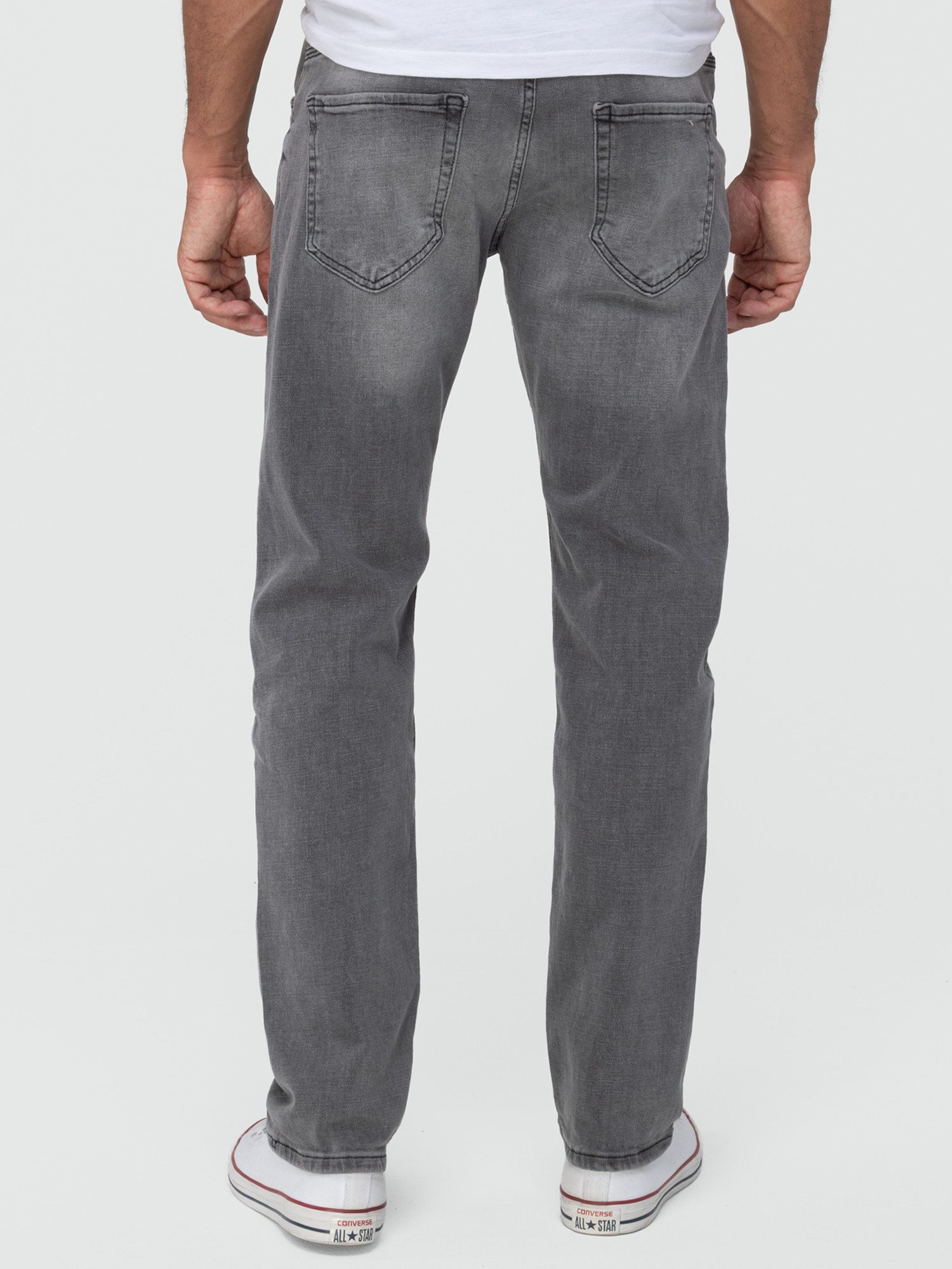 Lorenzo Loren Straight-Jeans Herren Jeans Hose Grau Stonewashed LL-4020 – Bild 3 von 5
