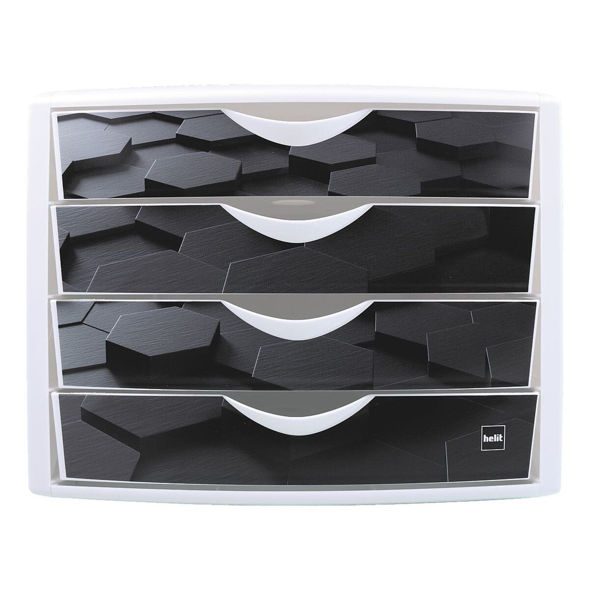 helit Schubladenbox , the chameleon, , Dekor dark hexagon
