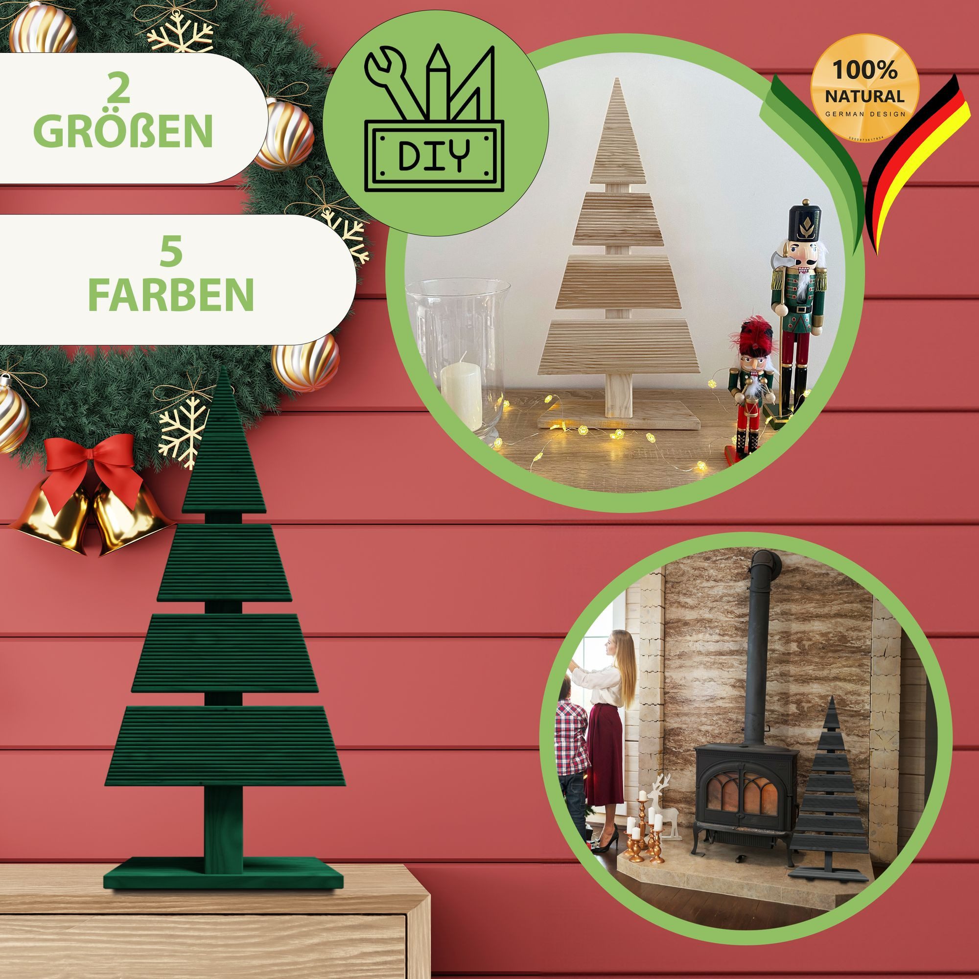 be4nature Weihnachtsfigur Tannenbaum Weihnachtsbaum Weihnachtsdeko Holztann günstig online kaufen