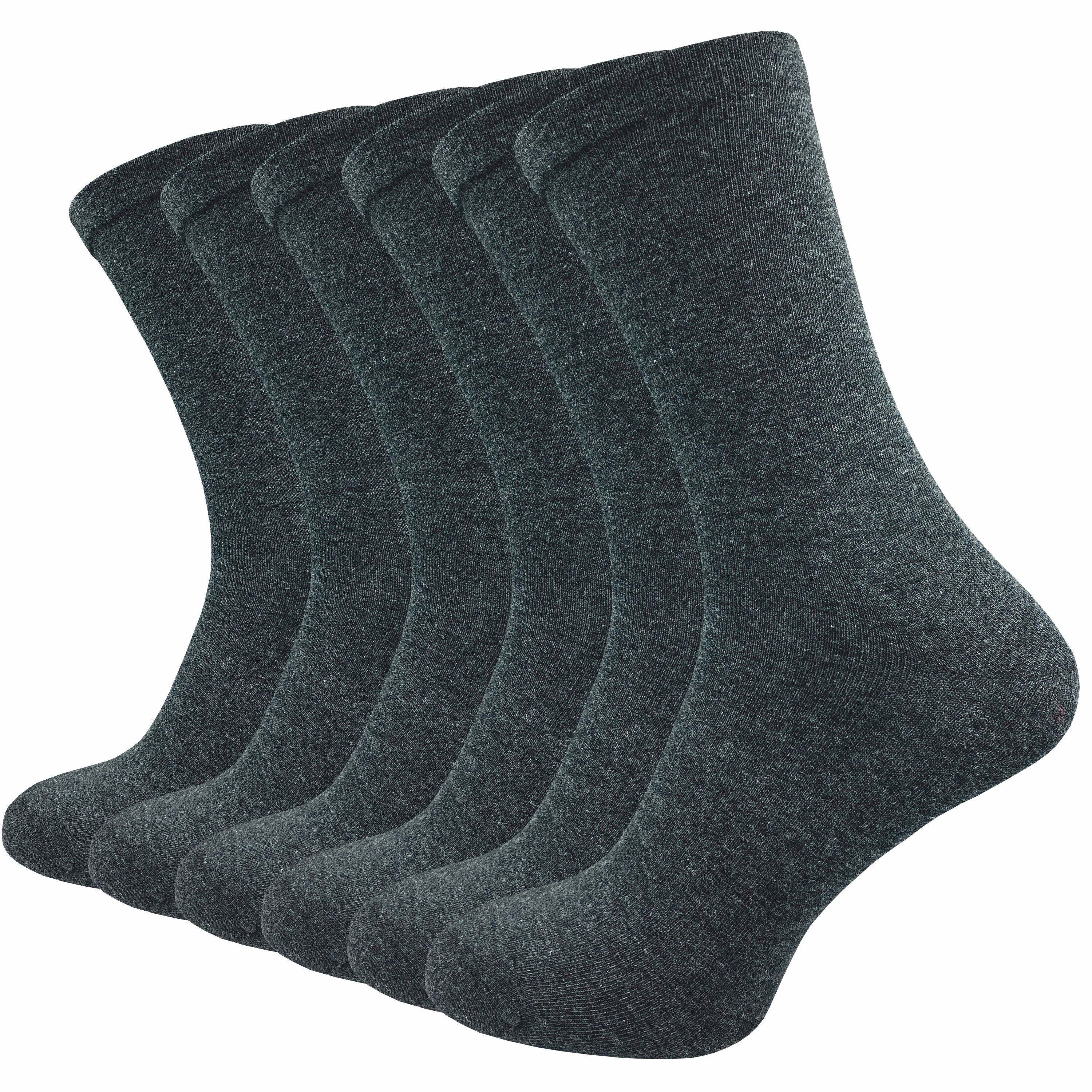 GAWILO Diabetikersocken für Herren - Ohne Gummibund & ohne Naht - Extra weiter Komfort-Bund (6 Paar) Venensocke für Diabetiker mit viel Baumwolle - feines Maschenbild