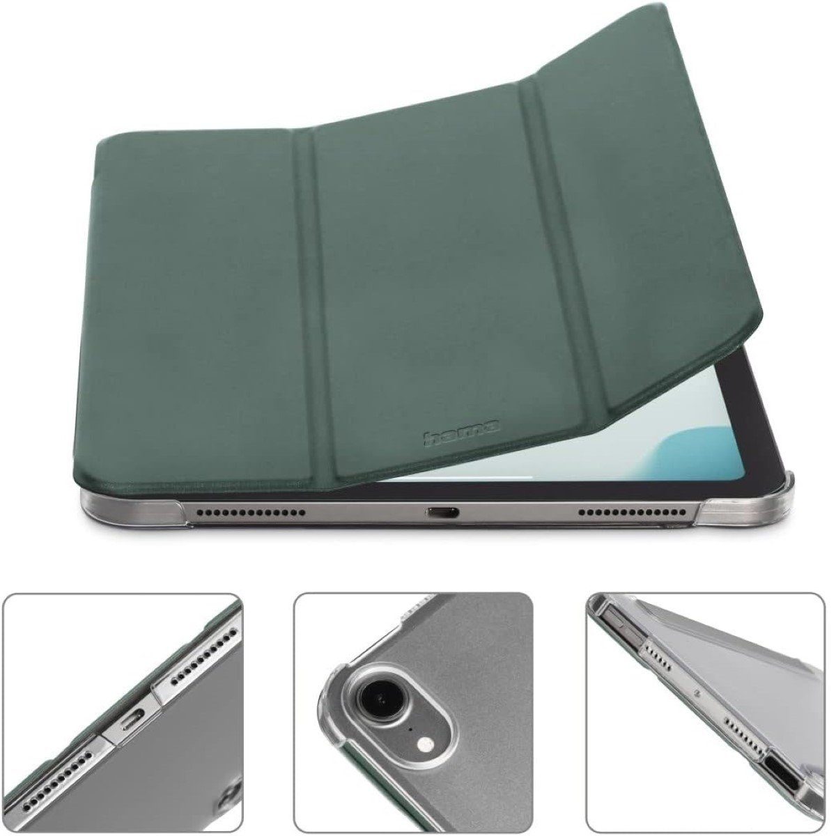 Hama Tablet-Hülle Smart Case Tasche Fold Clear Cover Hülle Grün, Standfunktion Magnet-Verschluss für Apple iPad mini 6 2021 8,3" – Bild 3 von 5