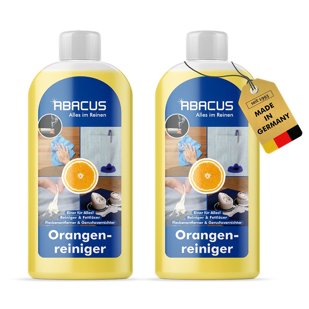 ABACUS Orangenreiniger Orange Reiniger Fleckenentferner Fettlöser Allzweckreiniger (Super Fettlöser, [- Geruchsvernichter Extrem Kraftvoll)