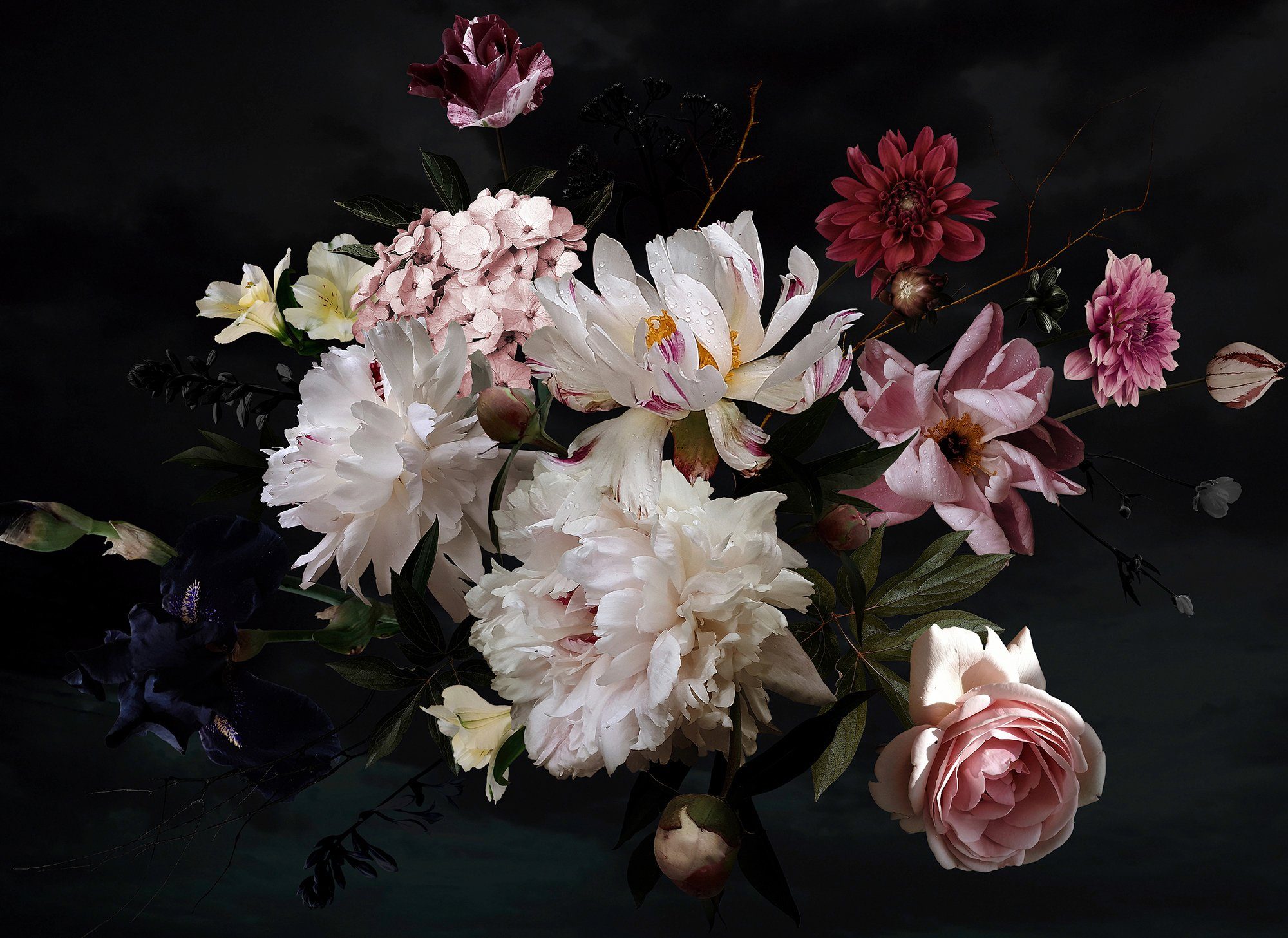 living walls Fototapete Designwalls Bunch of Flower 1, glatt, (5 St), Vlies, Wand, Schräge, Decke