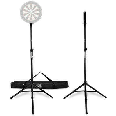 Pronomic Dartscheibe DA-45S Ständer für Dartscheibe - Dartboard Halterung - Dartständer, (Spar-Set, inkl. Transporttasche), aus pulverbeschichtetem Stahl, höhenverstellbar