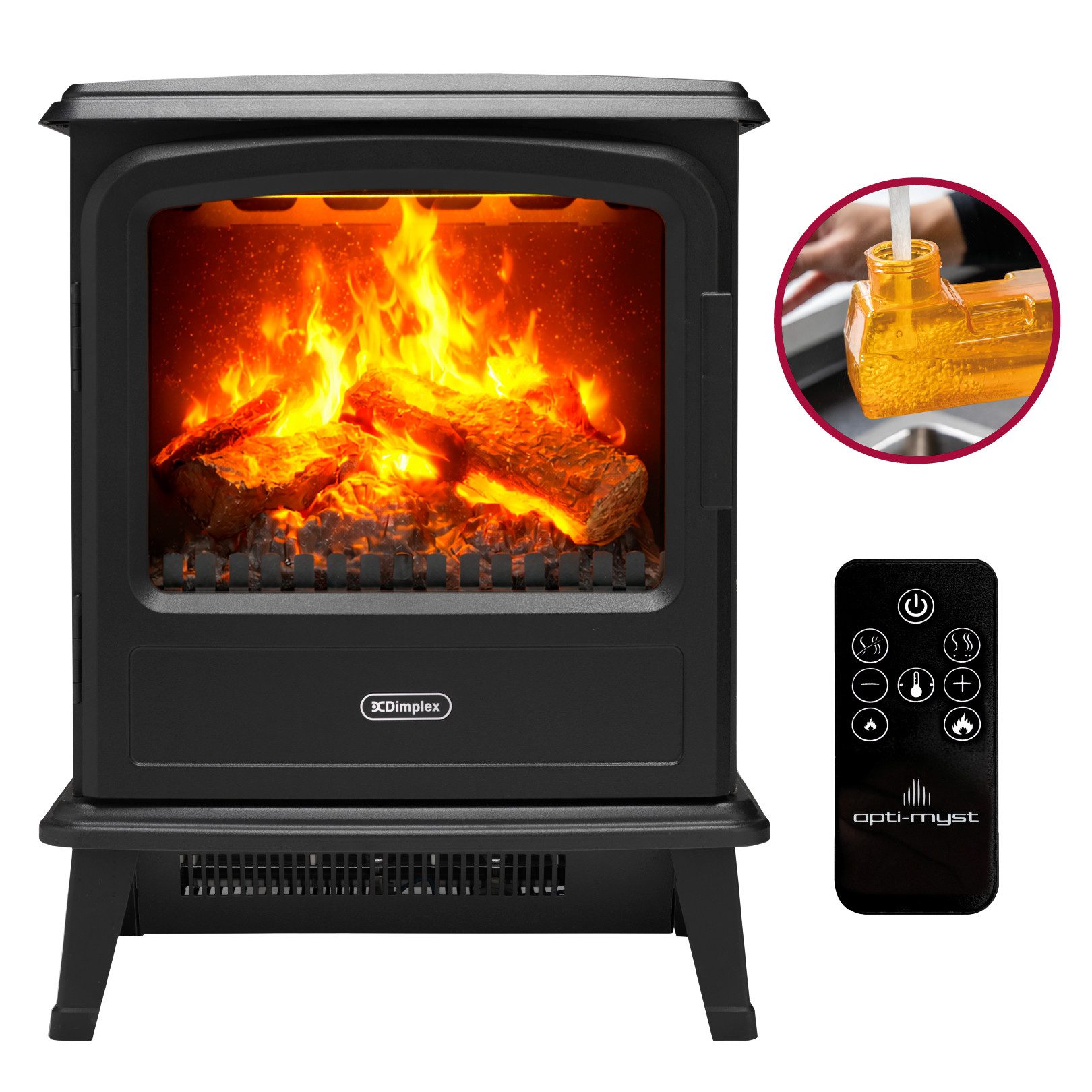 Dimplex Elektrokamin Dimplex Evandale Wasserdampfkamin – Optimyst Elektrokamin, Schwarz
