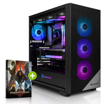 Megaport Gaming-PC (AMD Ryzen 5 7700 8x3.7 GHz 7700, GeForce RTX 4070 Ti, 32 GB RAM, 2000 GB SSD, Luftkühlung, OHNE Betriebssystem)