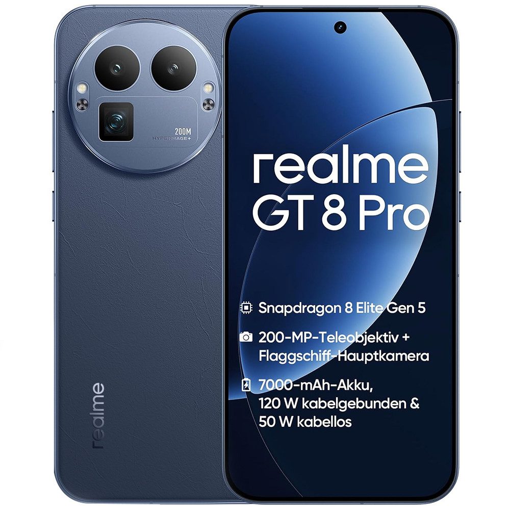 Realme Realme GT 8 Pro 5G Handy, 16+512 GB, Snapdragon 8 Elite Gen 5 Chipset Smartphone (17,25 cm/6.79 Zoll, 512 GB Speicherplatz, 50 MP Kamera)