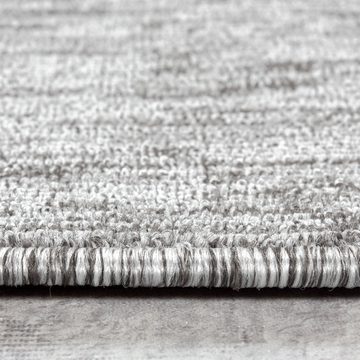 Schlingenteppich Unicolor - Einfarbig, Carpettex, Rund, Höhe: 7 mm, Runder Schlingen Teppich Wohnzimmer Einfarbig Meliert Optik