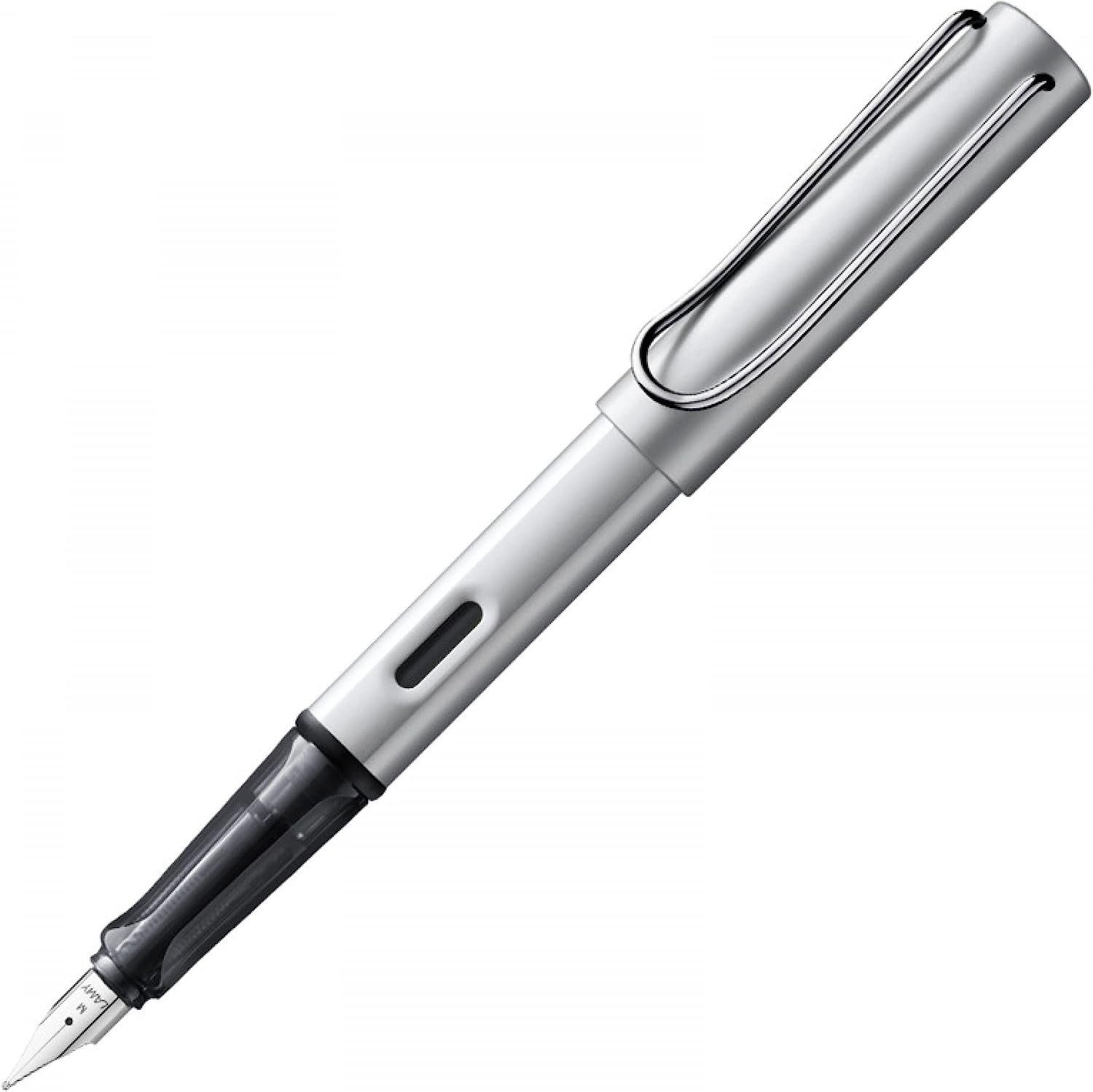 LAMY Füller Aluminium silber AL-Star Feder M inkl. Tintenpatrone T10 Rechtshänder
