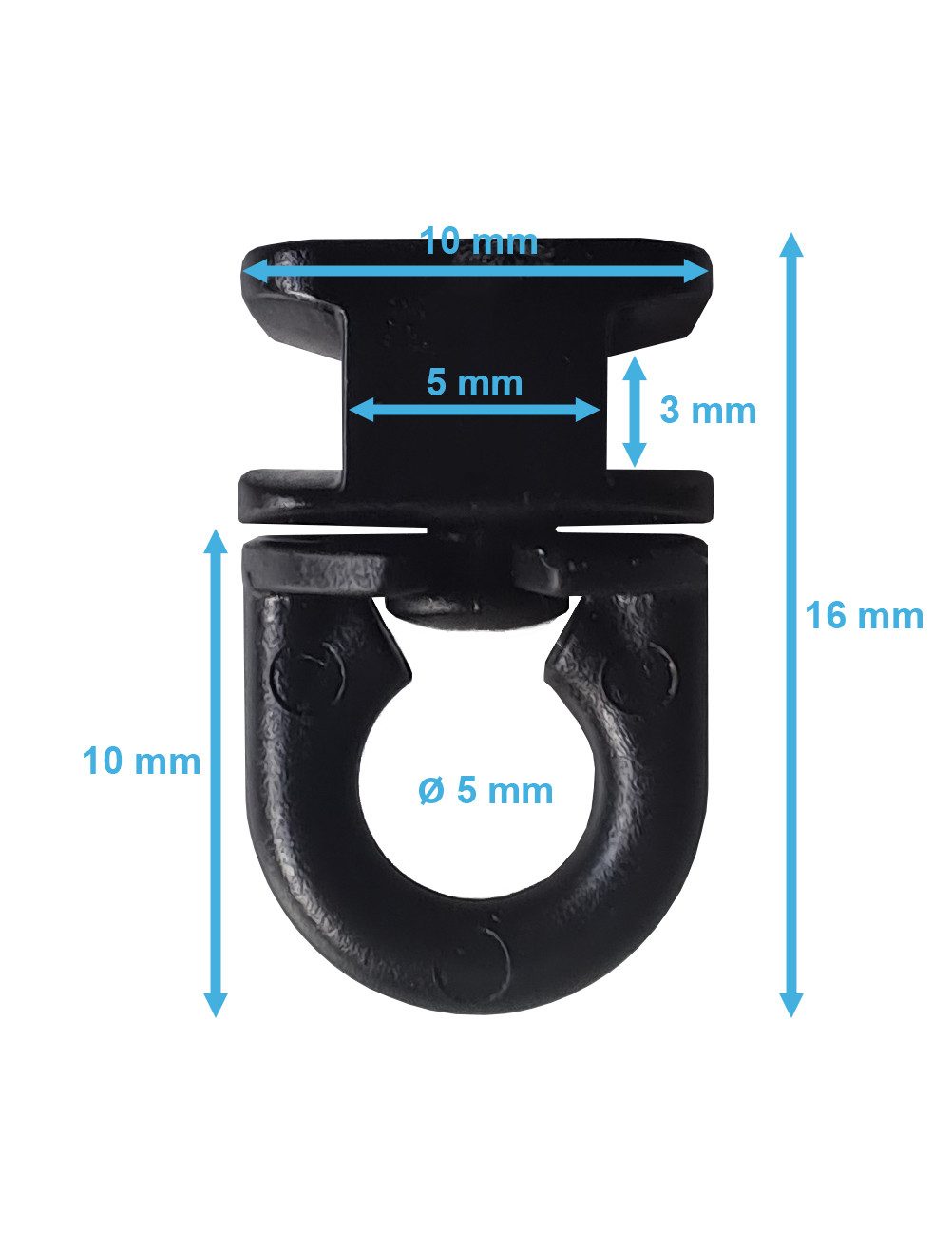 dekondo Gardinengleiter Gleiterkordel, Wellengleiterkordel, Gleiterband, Wave-System, mit 360° drehbaren Ösen, (13 Gleiter pro Meter, Meterware), Gleiterabstand 8 cm, geeignet für Gardinenschienen mit 6mm Laufnut
