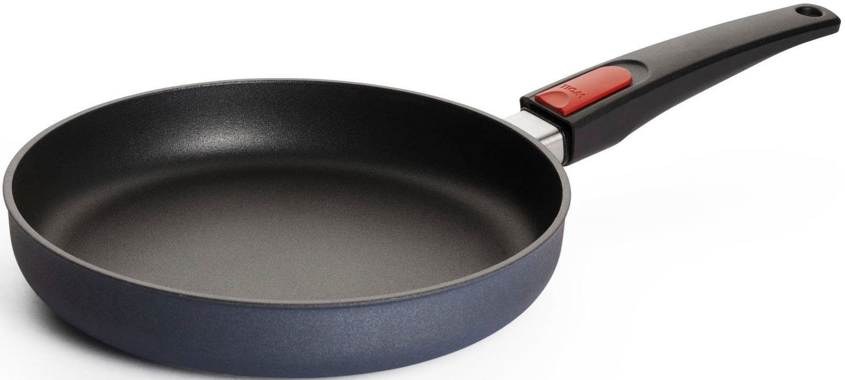 WOLL MADE IN GERMANY Pfannen-Set Diamond Lite, Aluminiumguss (Set, 3-tlg., 1x Eckpfanne mit Deckel 26x26 cm, 1x Bratpfanne Ø 24 cm), Induktion, Made in Germany