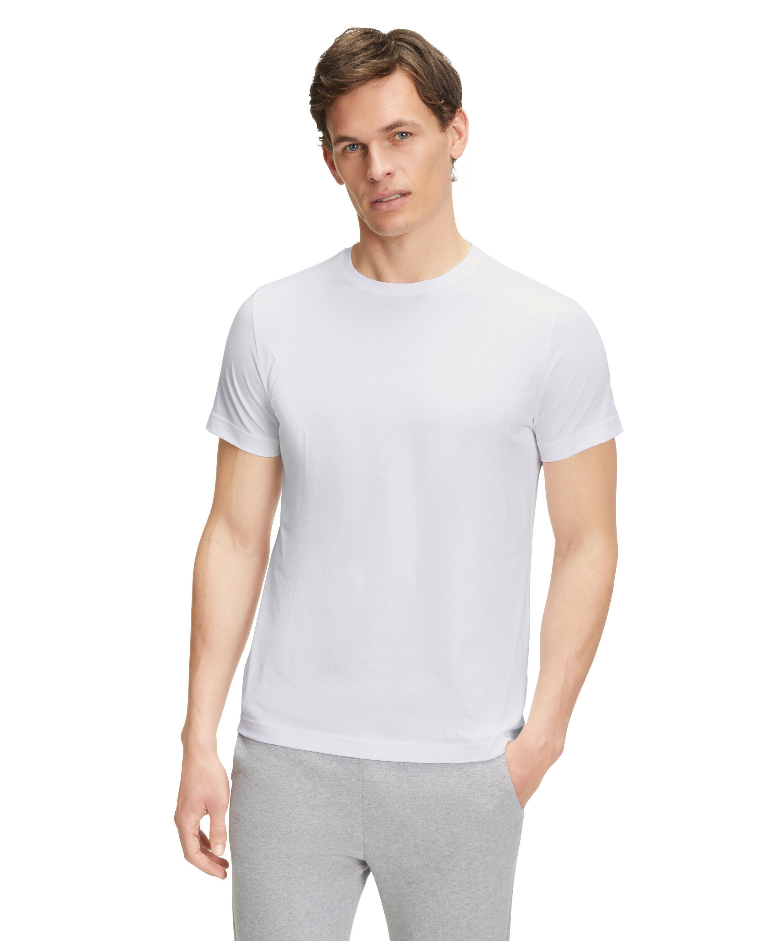 FALKE T-Shirt (1-tlg) aus white Pima-Baumwolle hochwertiger (2000)