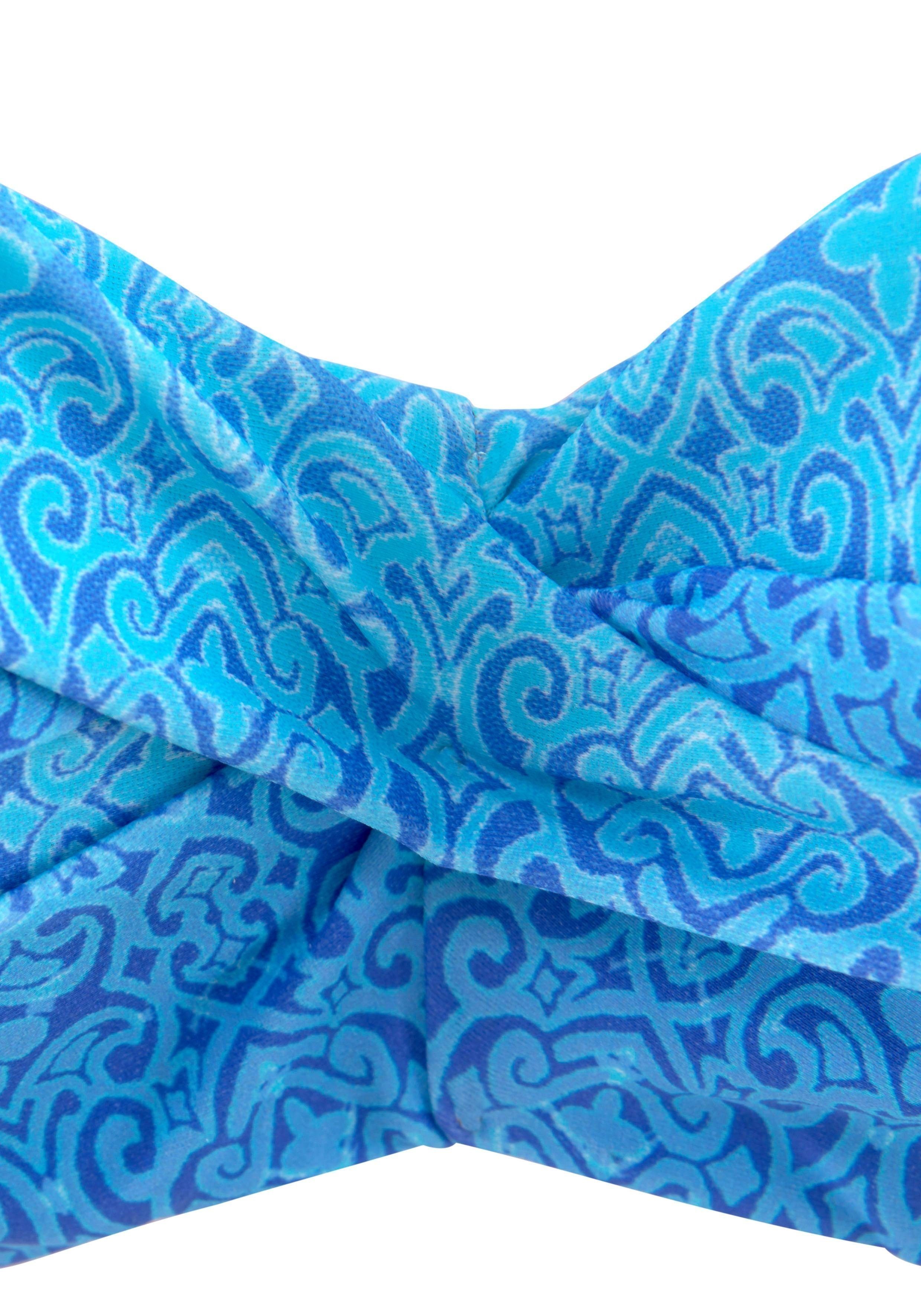 LASCANA Bügel-Bandeau-Bikini blau mit Farbverlauf