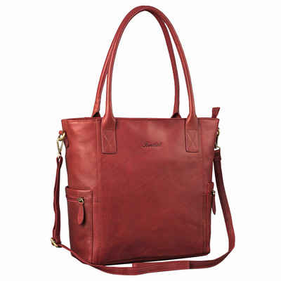 Benthill Shopper Damen Echt Leder Umhängetasche Handtasche Schultertasche Vintag Tasche, Schultergurt / Umhängegurt Reißverschlussfach