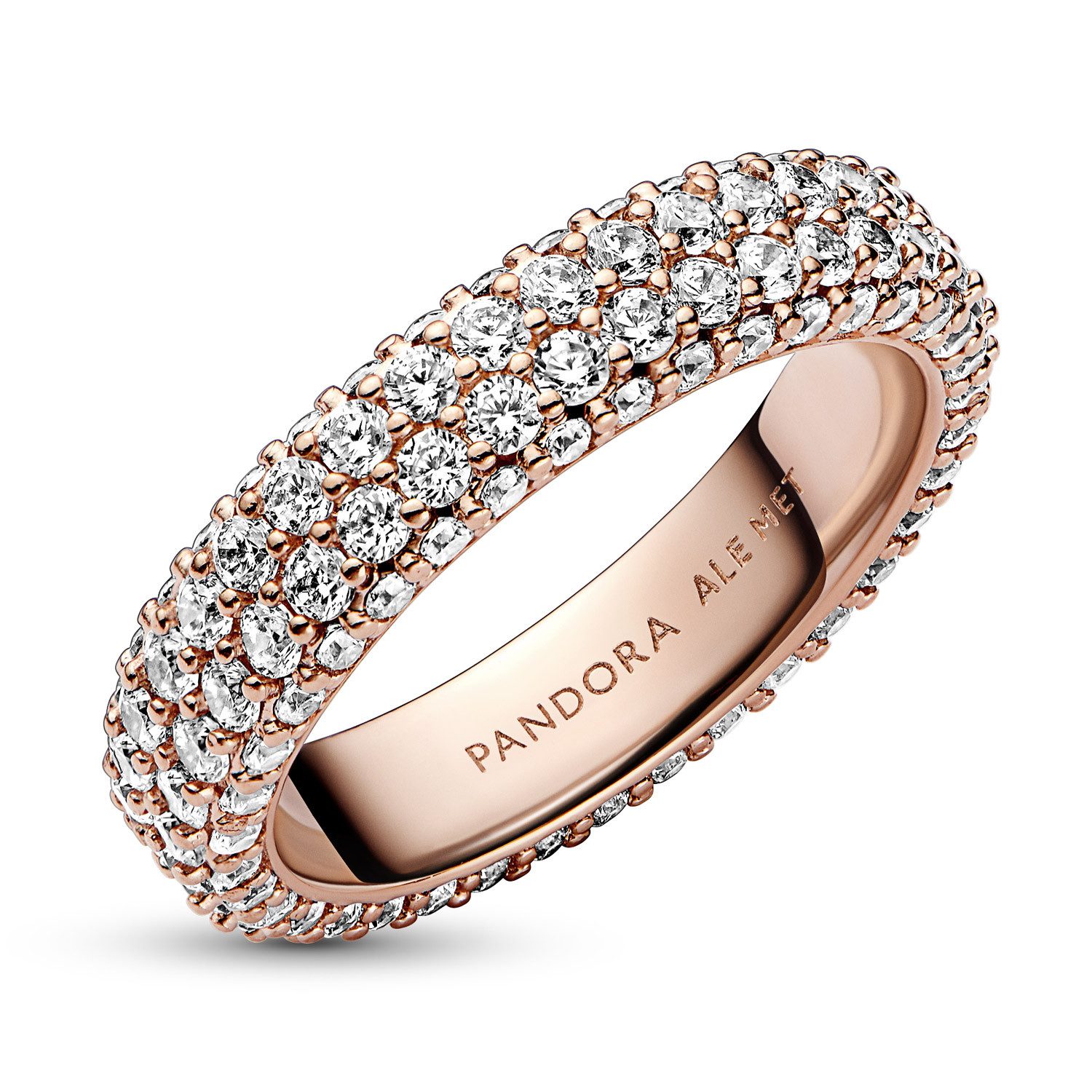 Pandora Fingerring für Zeitloses Pavé Roségoldfarben günstig online kaufen