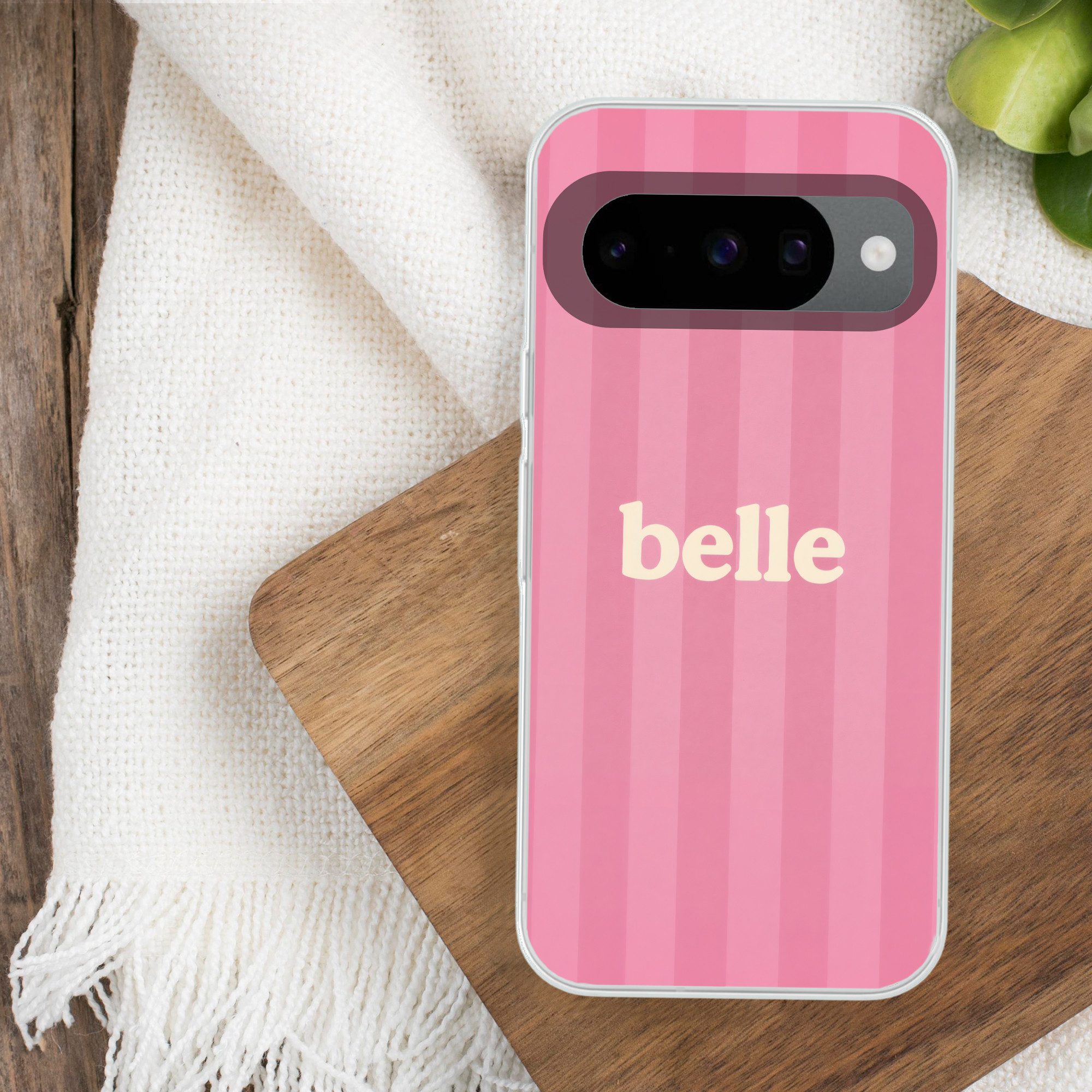 MuchoWow Handyhülle für Google Pixel 10 Pro Rosa - Gestreift - Belle, Handy Case, Silikon, Bumper Case Dünn