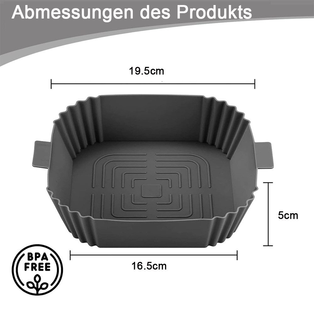 TUWENA Backform 2 Stück Silikonform Heißluftfritteuse für Backofen – Bild 4 von 5