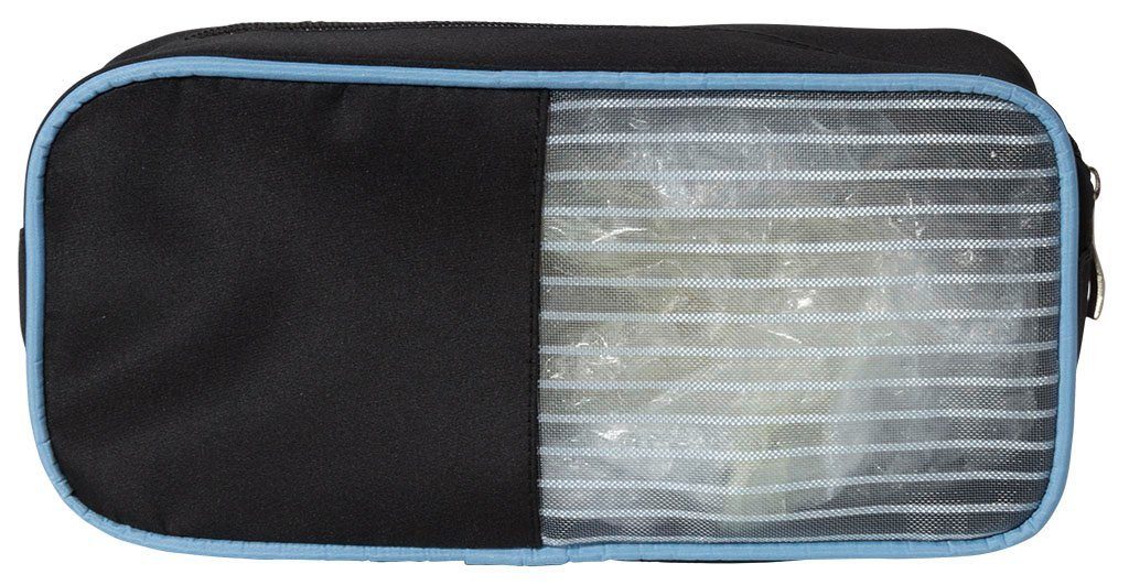 mit Sichtfenster versch. Trendyshop365 Kulturbeutel Doppelpack (Set, im 2-tlg), blau 2 Kosmetiktasche Farben