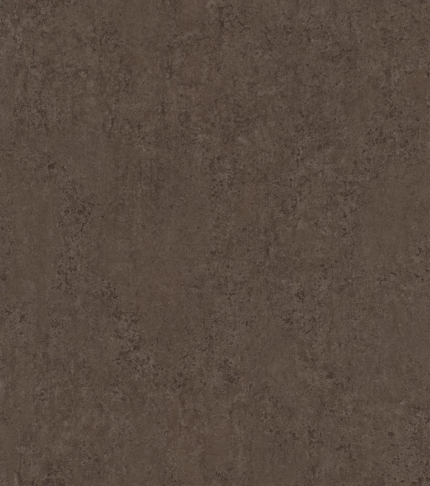 Rasch Vliestapete Betonoptik in Braun - Vliestapete Concrete 498479 - Factory VI, strukturiert, unifarben mit Farbeinsatz, urban, Ton-in-Ton, (1 Rolle, 1 St), Industrial