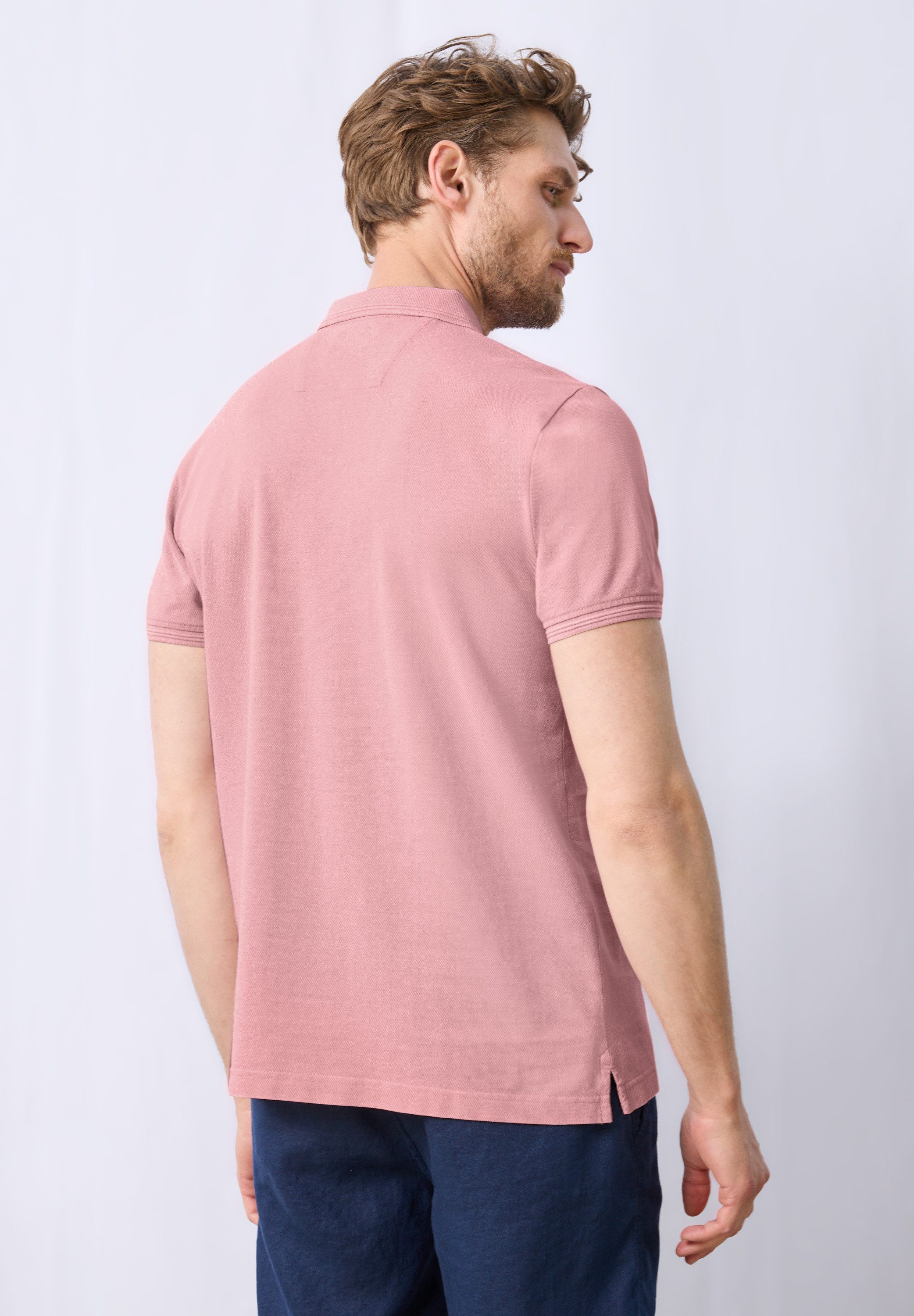 STREET ONE MEN Poloshirt mit Seitlichen günstig online kaufen