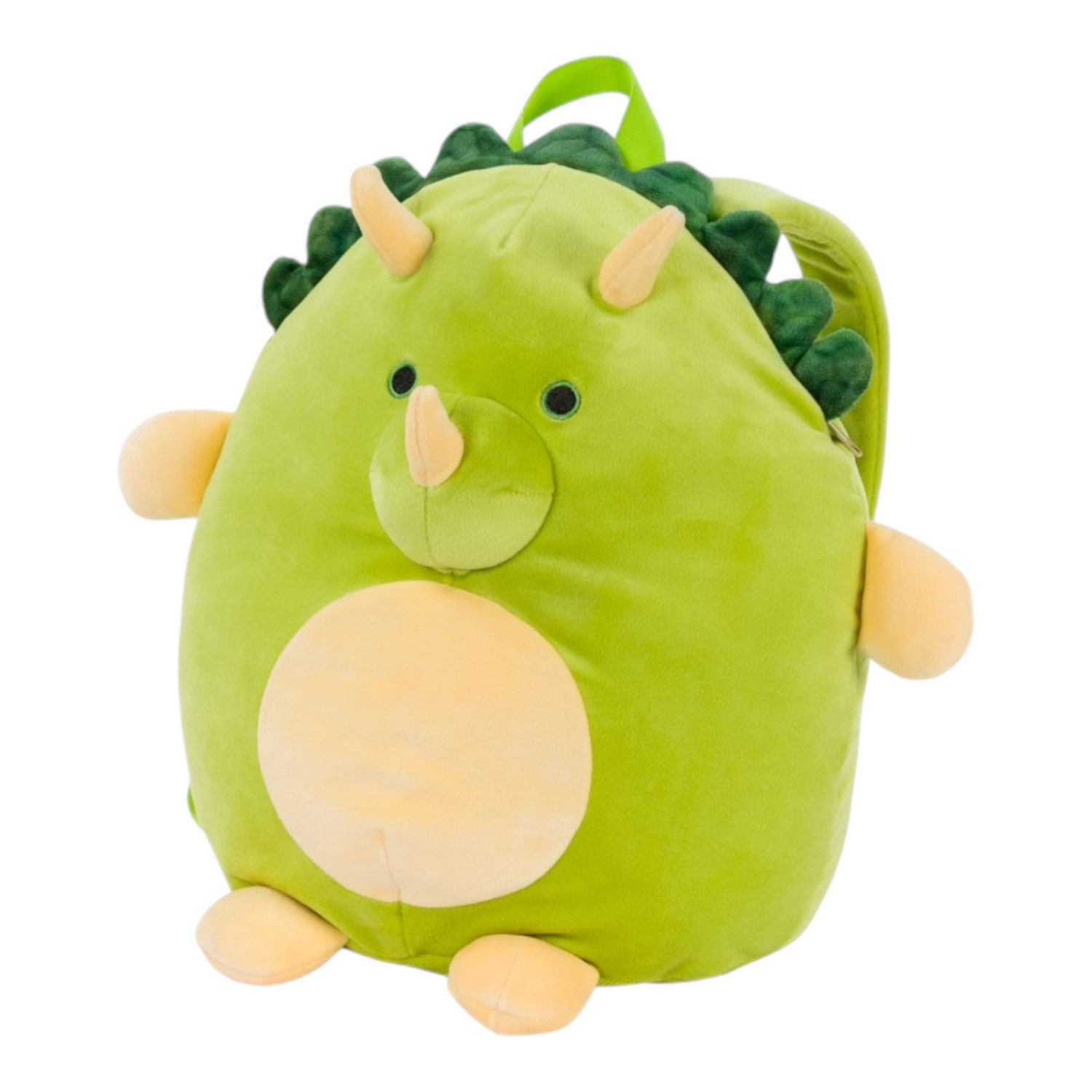 NOXXIEZ Rucksack Triceratops Kuschel-Rucksack für Jungen - Dinosaurier Kinderrucksack