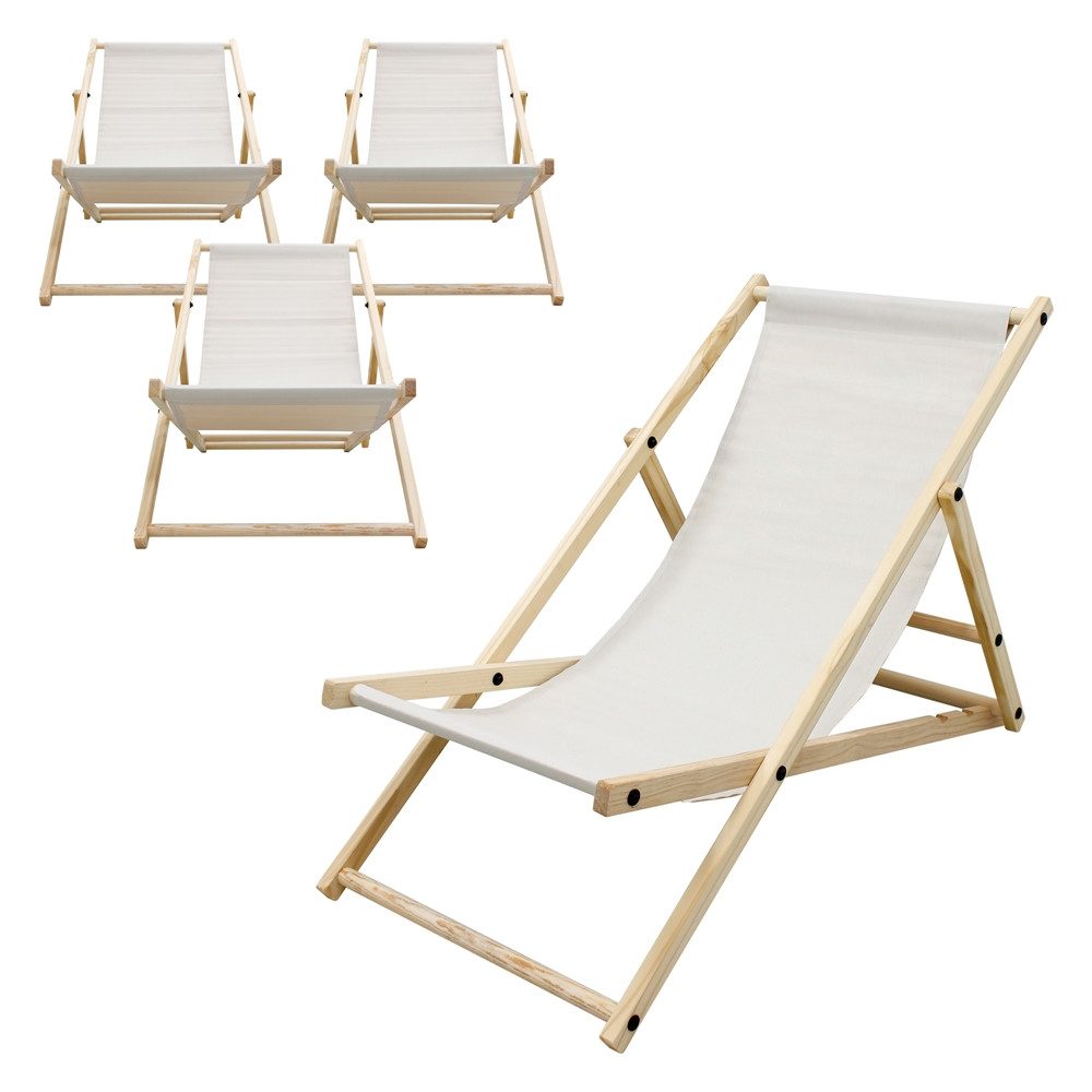 ECD Germany Gartenliege Holz Beachstuhl klappbarer günstig online kaufen