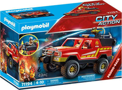 Playmobil® Konstruktions-Spielset »Feuerwehr-Löschtruck (71194), City Action«, (49 St), Made in Germany
