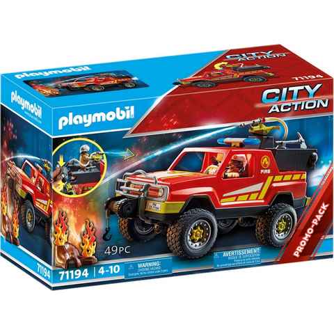 Playmobil® Konstruktions-Spielset Feuerwehr-Löschtruck (71194), City Action, (49 St), Made in Germany