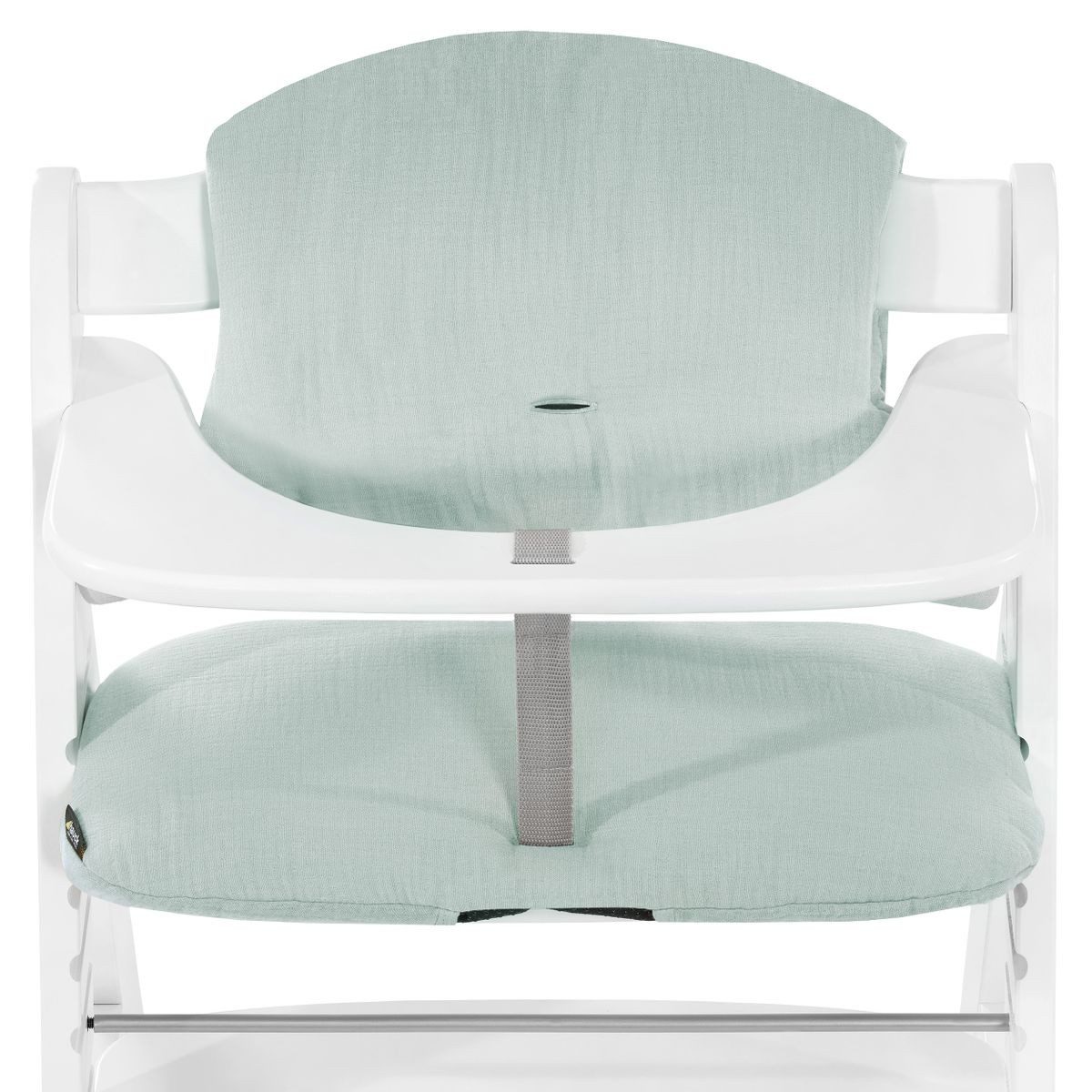 Hauck Hochstuhlauflage Select - Muslin Mint, Sitzkissen für Alpha Hochstuhl - 2-teilige Sitzauflage
