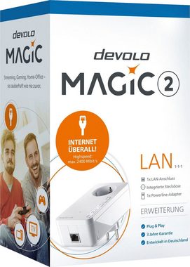 DEVOLO Magic 2 LAN Ergänzung (2400Mbit, G.hn, 1x GbitLAN, Heimnetz) LAN-Router