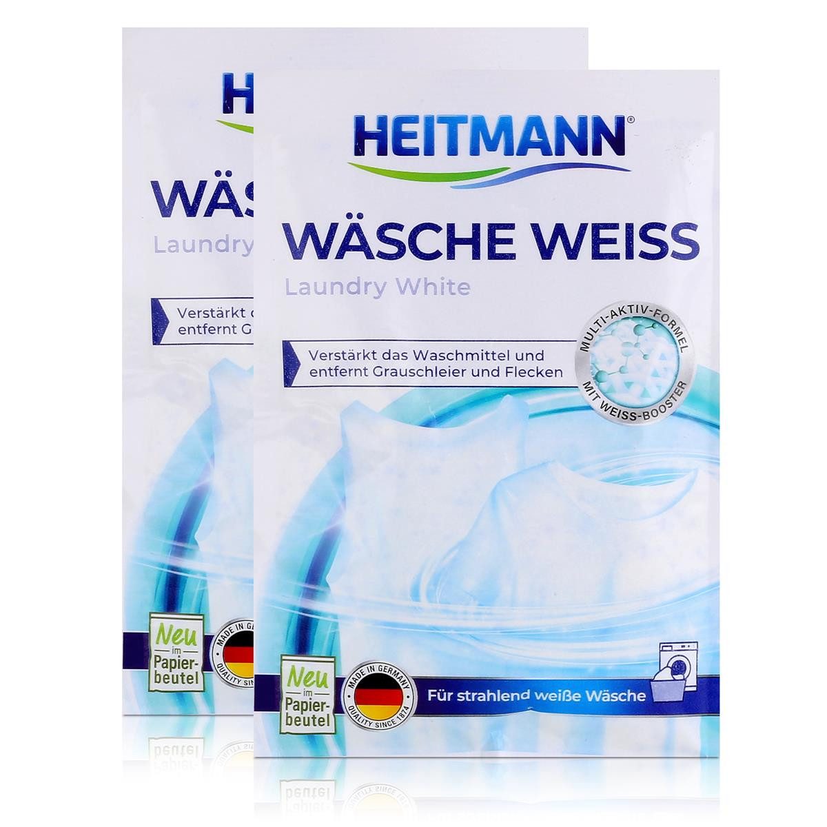 HEITMANN Heitmann Wäsche Weiss 50g - Waschmittelzusatz, beseitigt Vergilbungen Vollwaschmittel