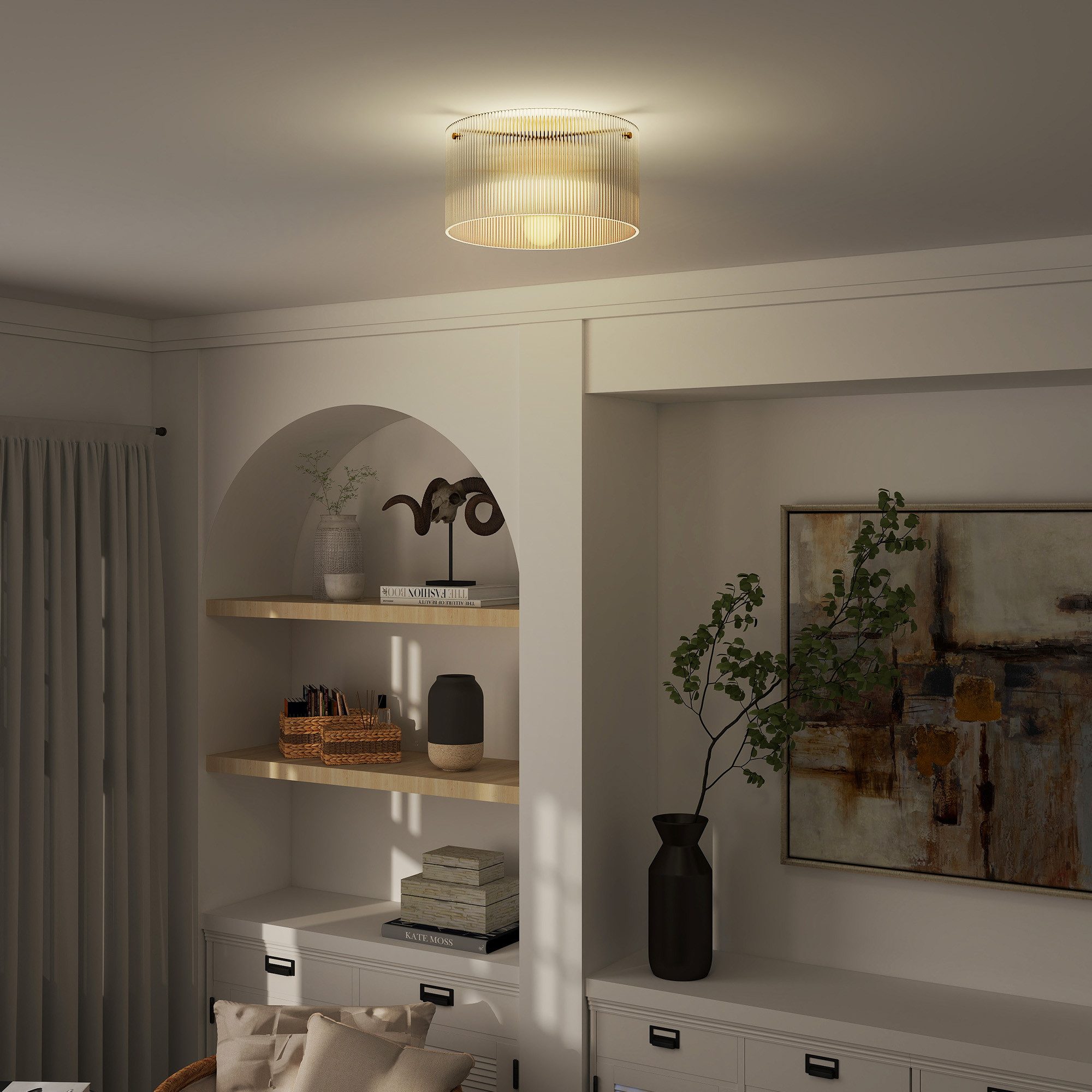 DOPWii Deckenleuchte Deckenlampe mit Acryllampenschirm, Metall, günstig online kaufen