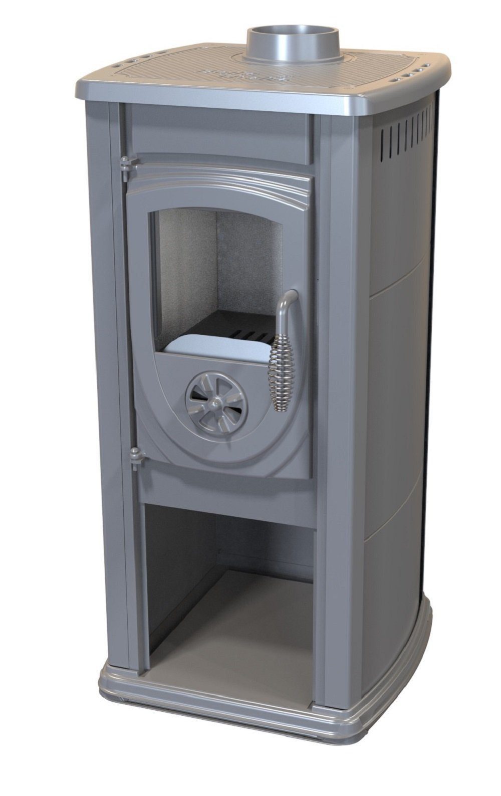 ECOfoxx Kaminofen Okta mit Herdplatte, gussgrau, 3,90 kW günstig online kaufen