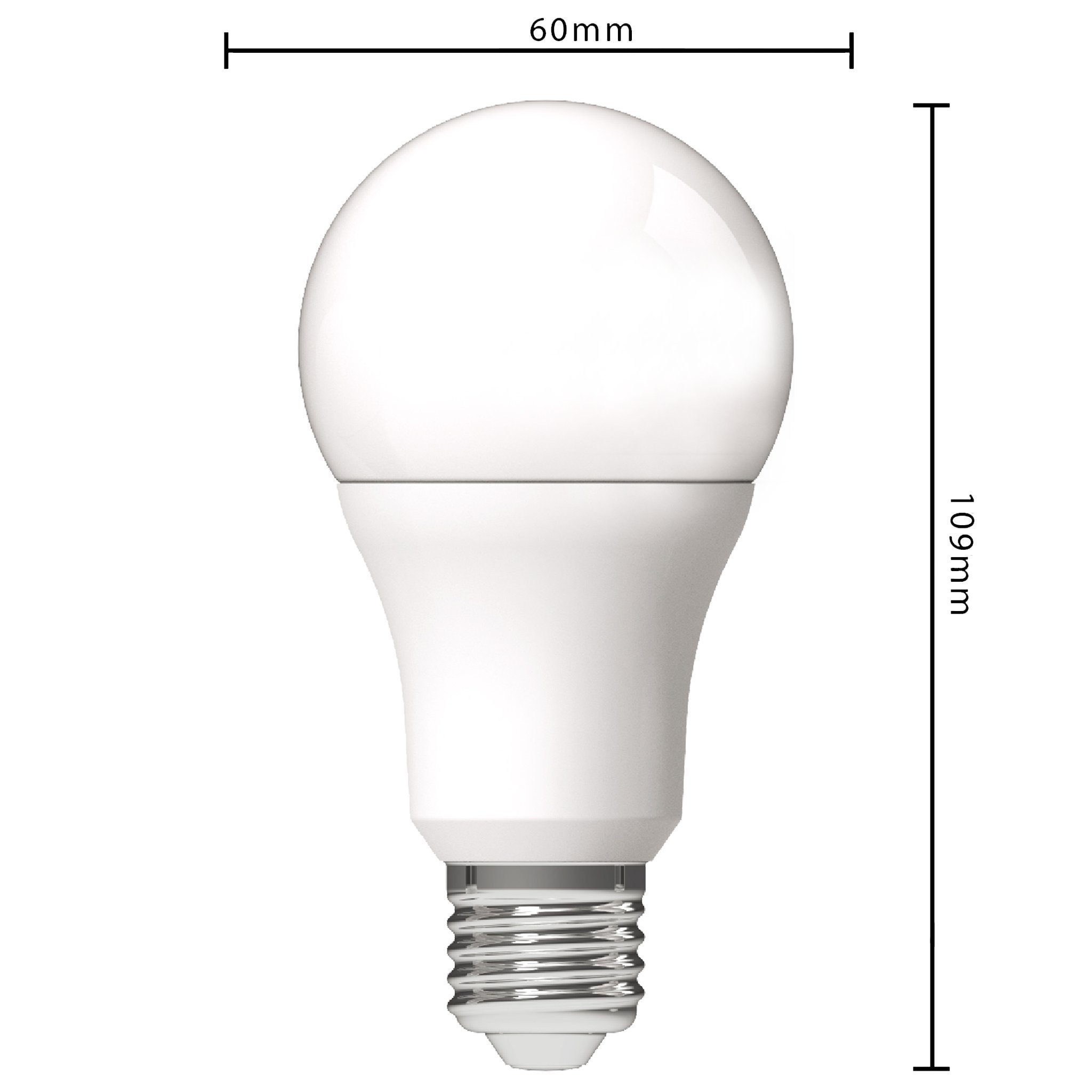 LED's light LED 9.5W Glühbirne, Opal warmweiß 0620105 A60 LED-Leuchtmittel E27 E27