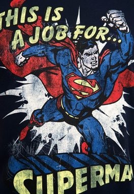 LOGOSHIRT T-Shirt Superman mit lässigem Vintage-Print