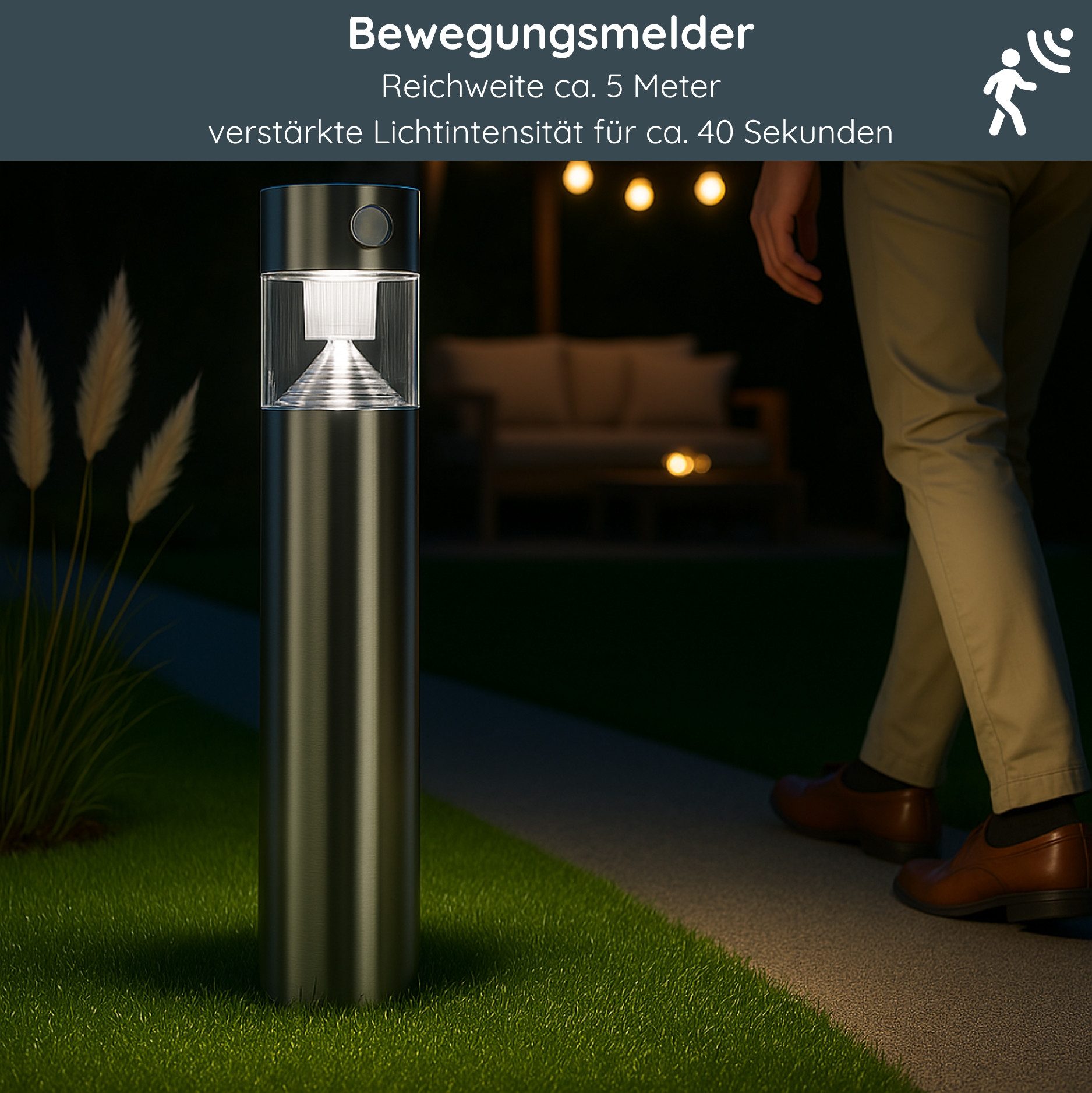 MeLiTec LED Solarleuchte Solar-Gartenleuchte, SO31, Tageslichtweiß, günstig online kaufen