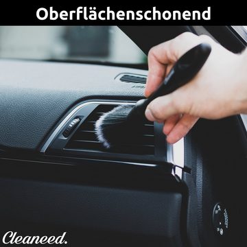 Cleaneed Felgenbürste Detailing Pinsel Auto Set 4+1 - 4 Verschiedene Universalaufsätze, Autopflege Pinsel, Felgenpinsel, Innenraum, Für jeden Einsatzzweck, (5-tlg), Extra weich, schonend und Chemikalienbeständig