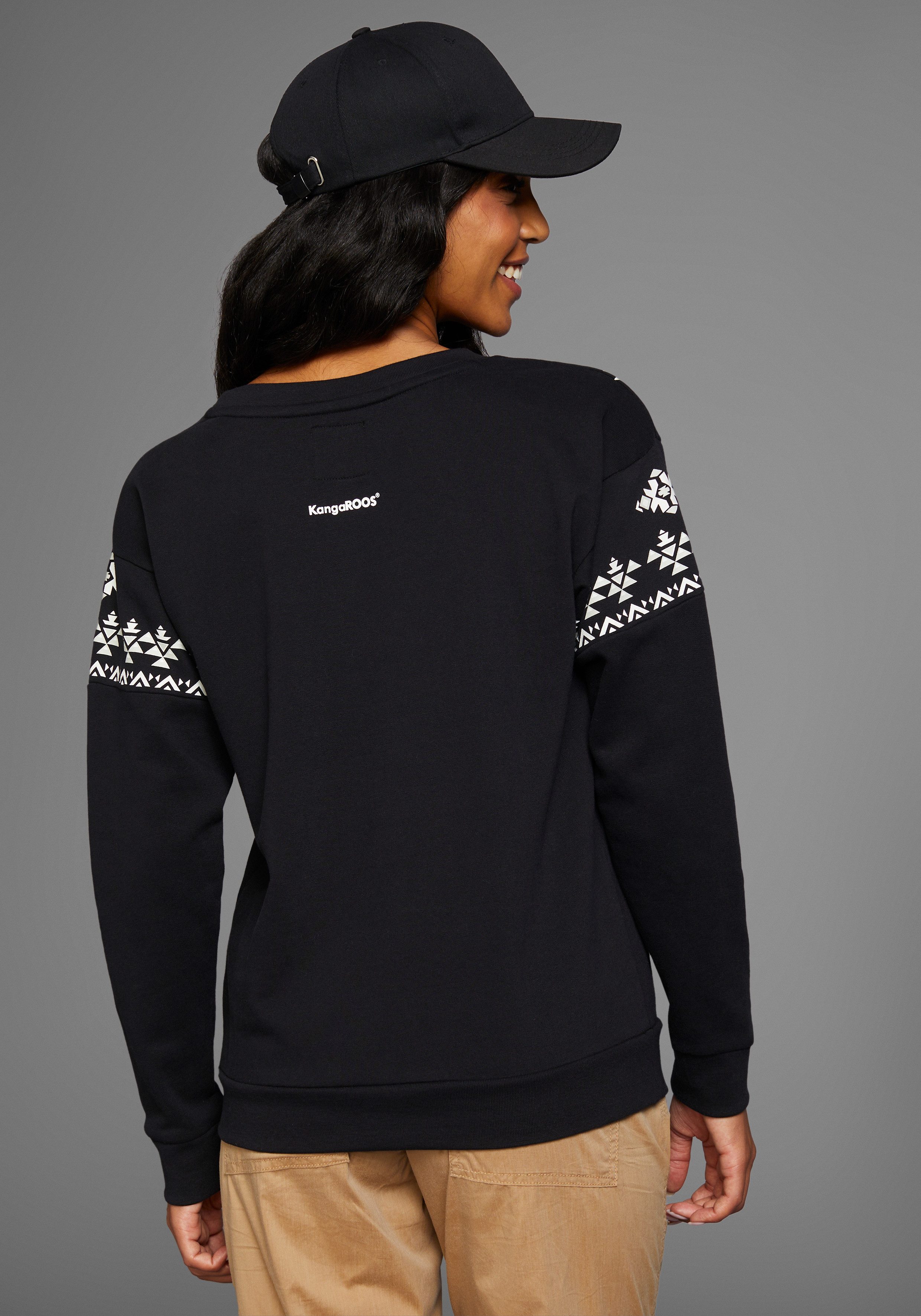 KangaROOS Sweatshirt mit Norweger-Print günstig online kaufen