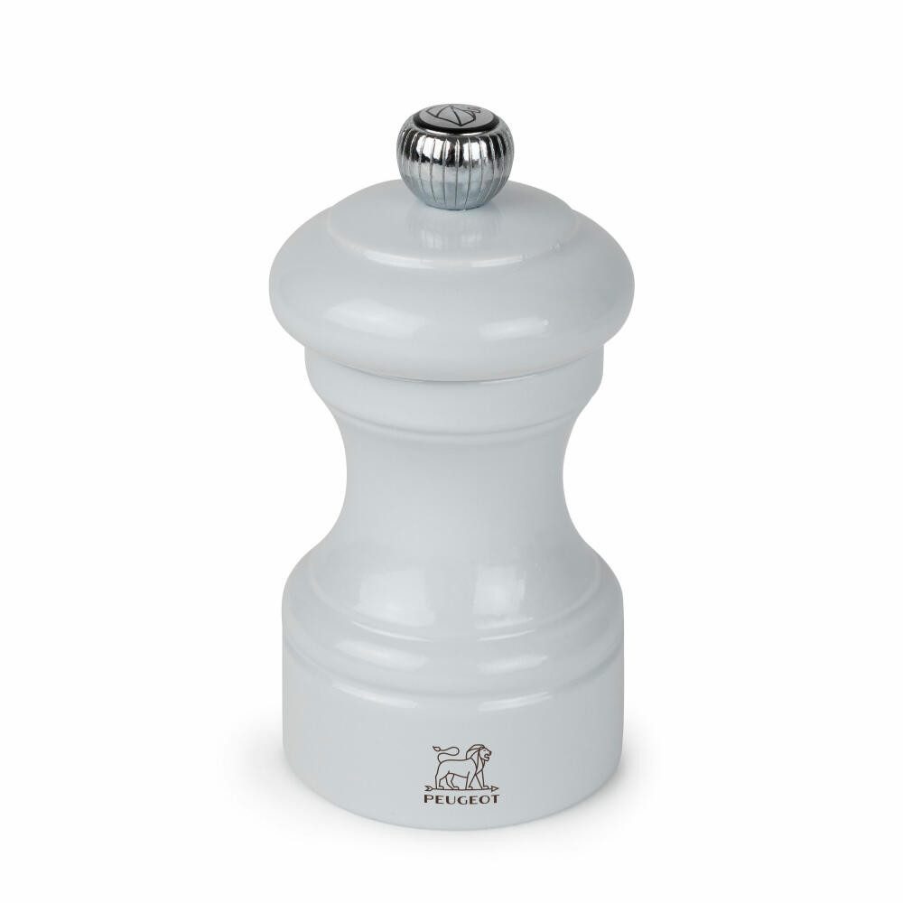 PEUGEOT Pfeffermühle BISTRO 10cm Hellgrau Buchenholz Lackiert Stahlmah Manuell Manuell