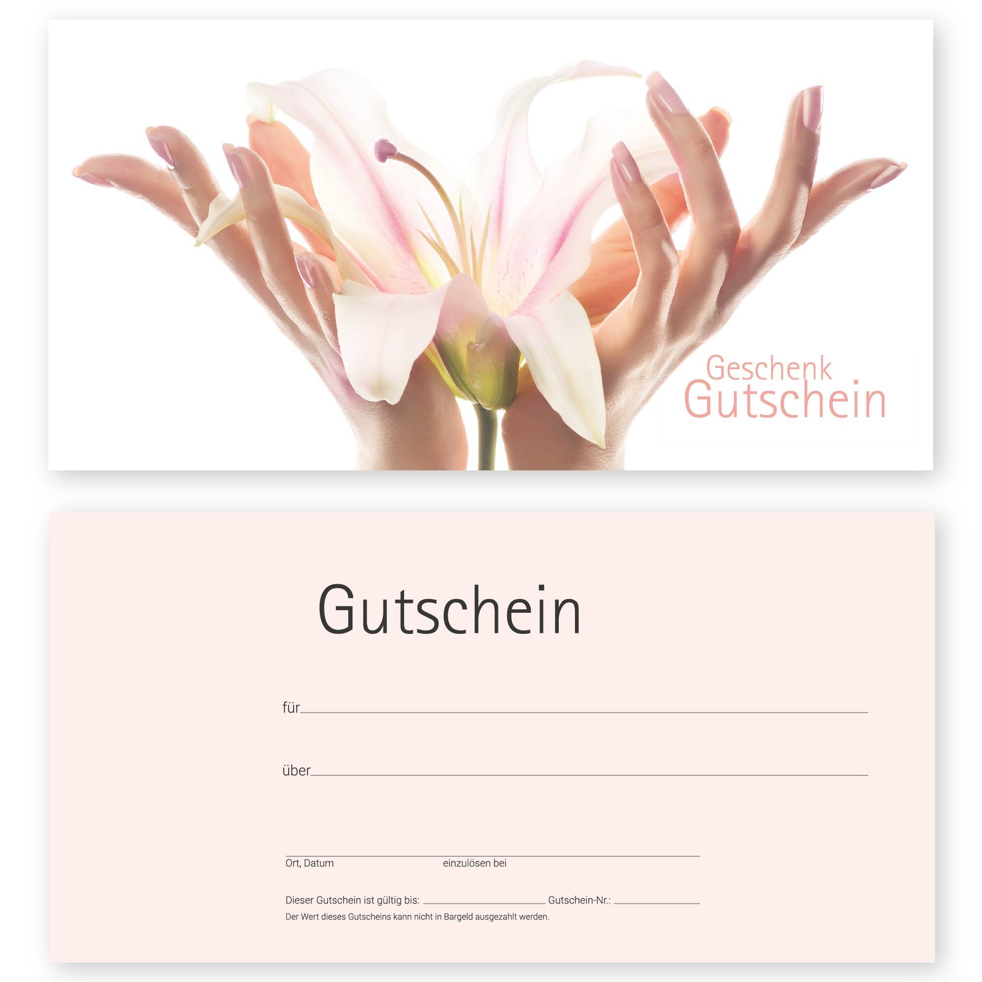 Geschenkkarte 50 Nagelstudio Gutscheinkarten für Maniküre & Nail Art (zum Verkaufen)