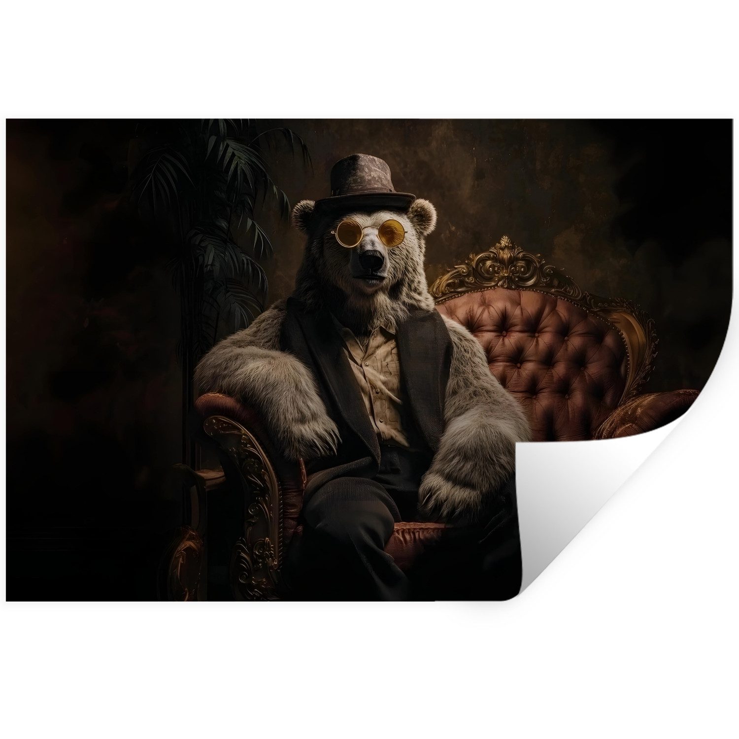 MuchoWow Wandsticker Eisbär - Hut - günstig online kaufen
