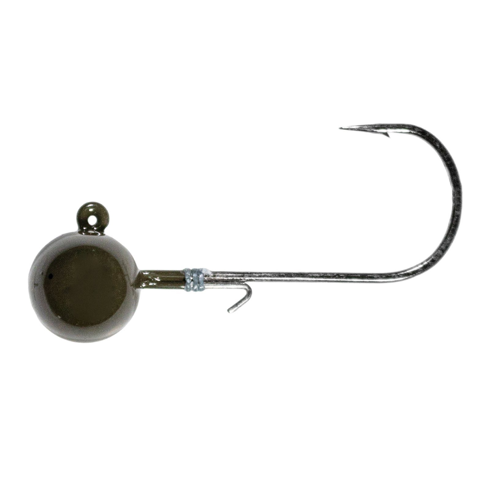 LMAB Kunstköder, LMAB Tungsten Round Jig Gr. 6/0 Green Pumpkin 10,6g Jighaken