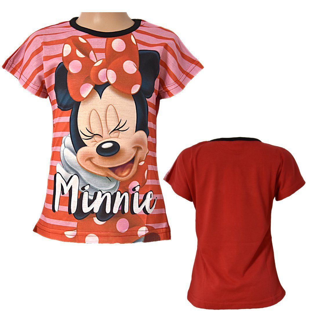 Disney Minnie Gr. cm T-Shirt Mouse Minnie Mädchen 92-128 Maus Schwarz Kurzarmshirt