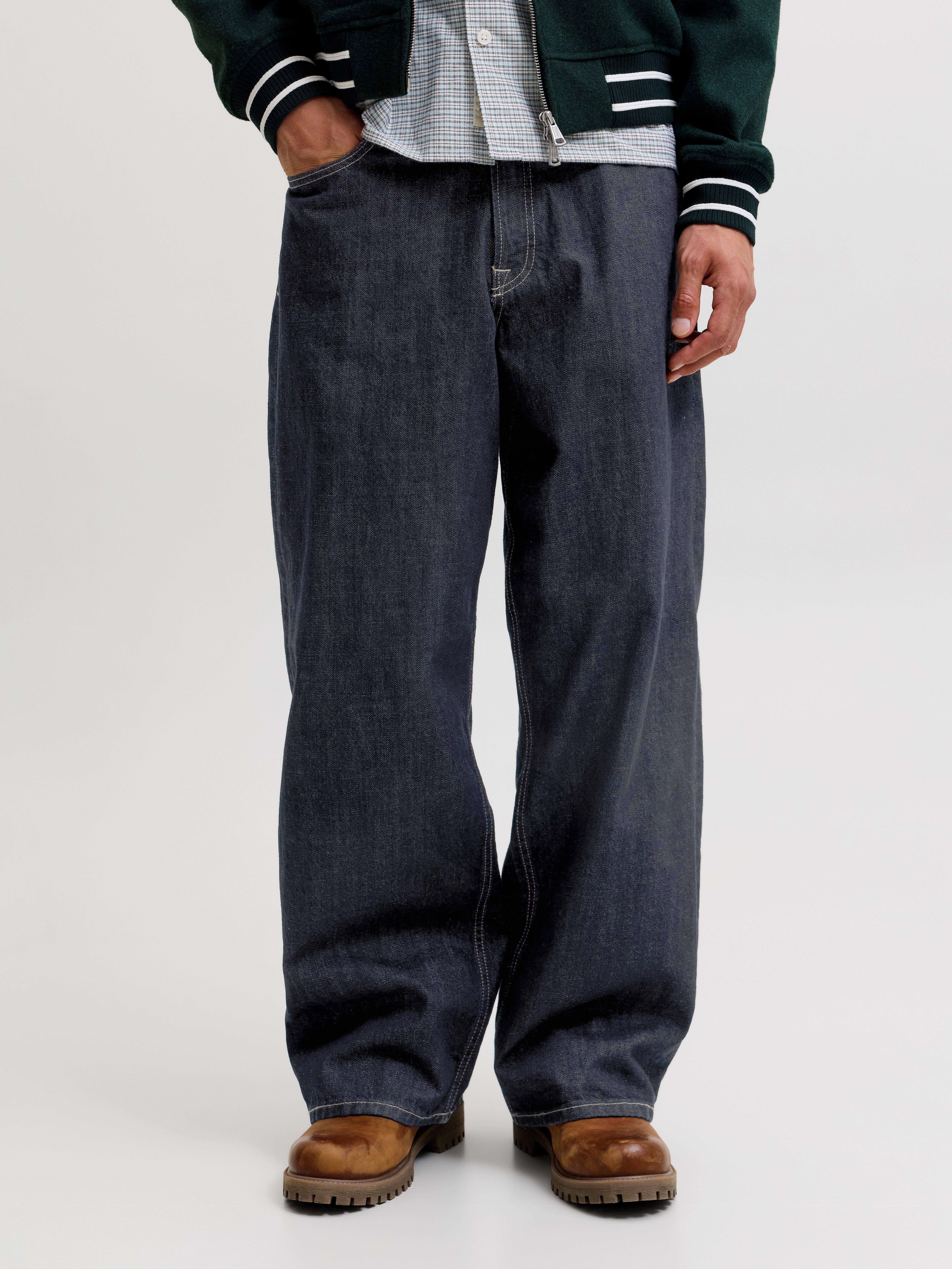 Jack & Jones Bootcut-Jeans JJIDAVE JJCLASSIC Baumwolle, bootcut fit