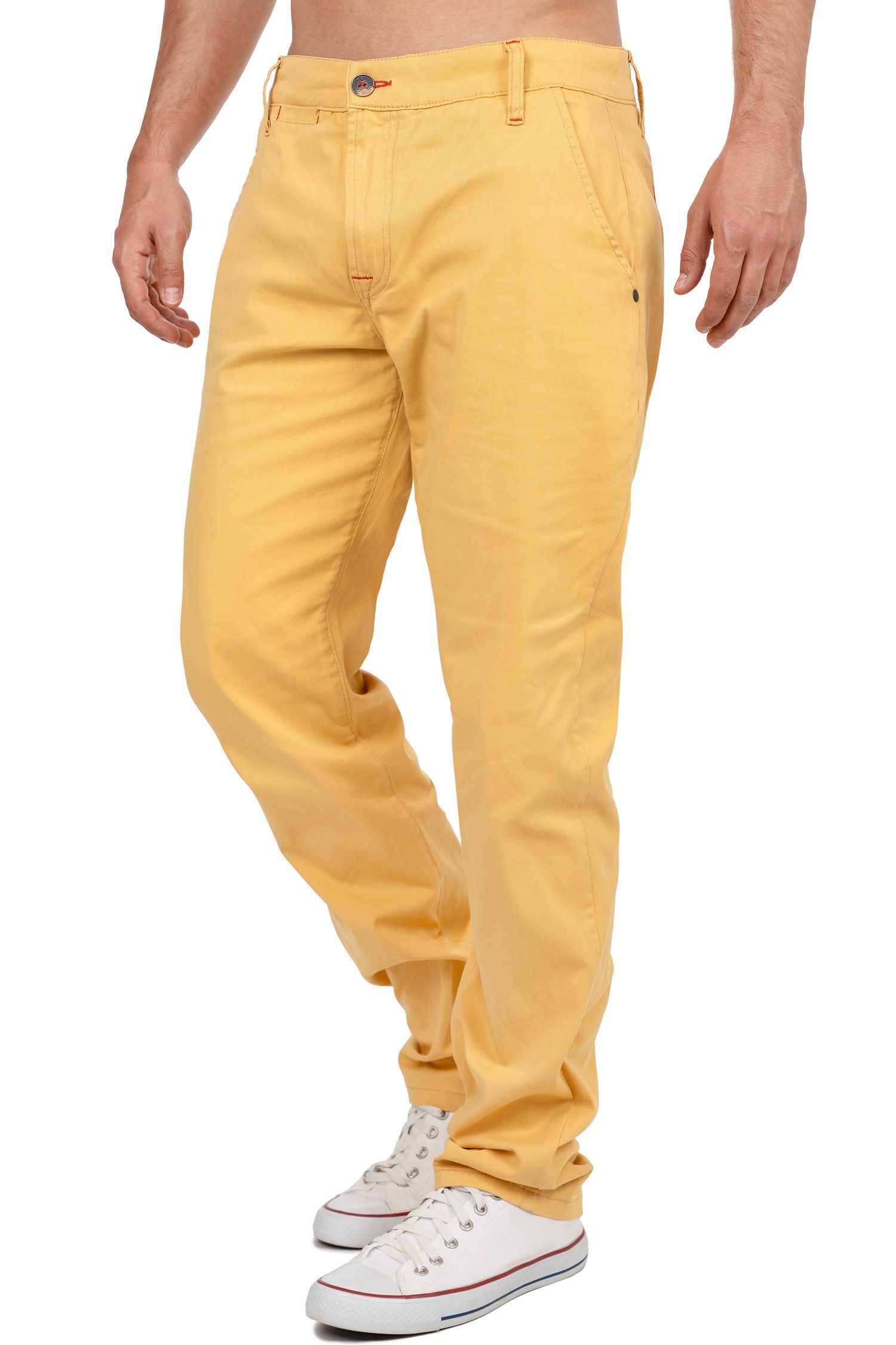 Cipo & Baxx Stoffhose Herren Regular Fit Hose Mid Waist BA-CD842 Label-Applikation