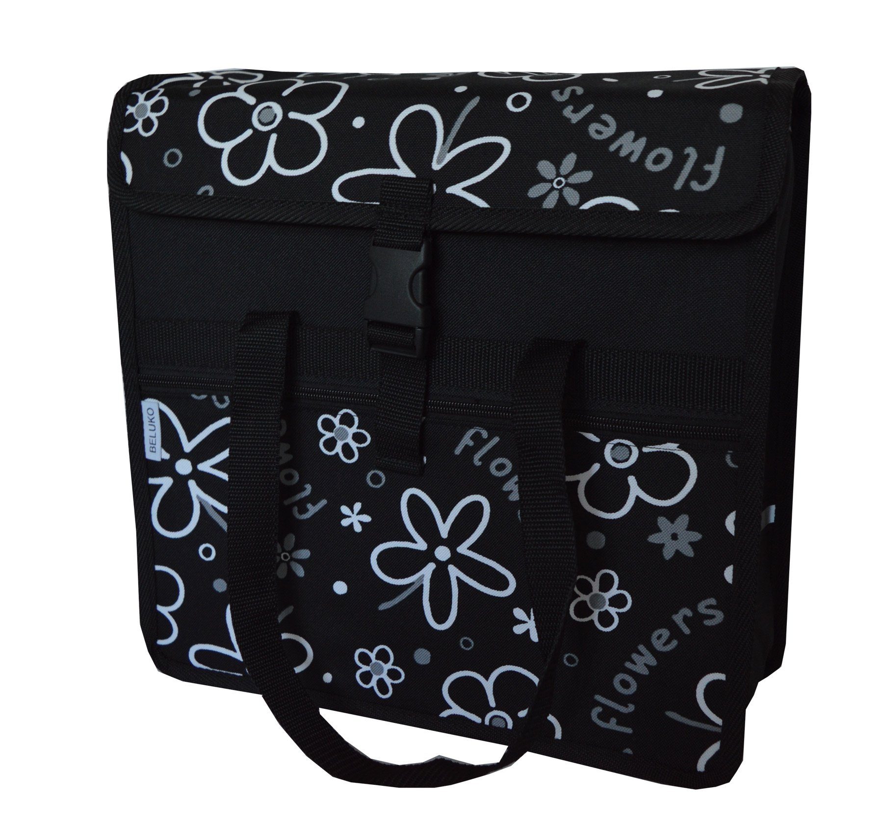 Aves-24 Fahrradtasche FAHRRADTASCHE Gepäckträgetasche Einzeltasche Tasche mit Tragegriff, 29. Uno - Flowers