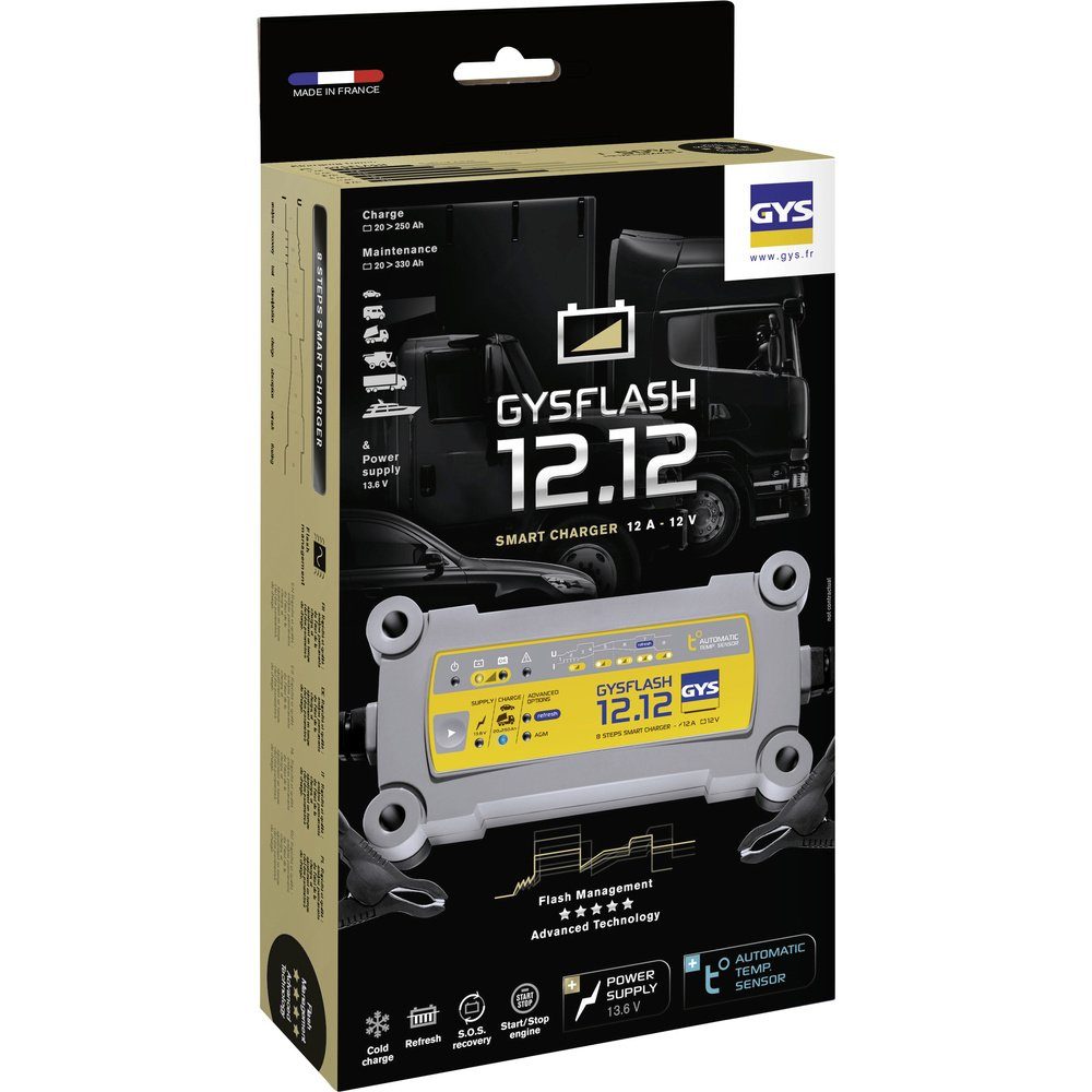 GYS GYS GYSFLASH 12.12 029392 Automatikladegerät 12 V 12 A Autobatterie-Ladegerät