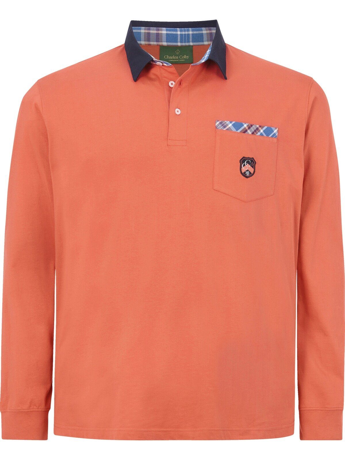 in EARL leichter Langarm-Poloshirt Sweat-Qualität CATHAL Colby Charles